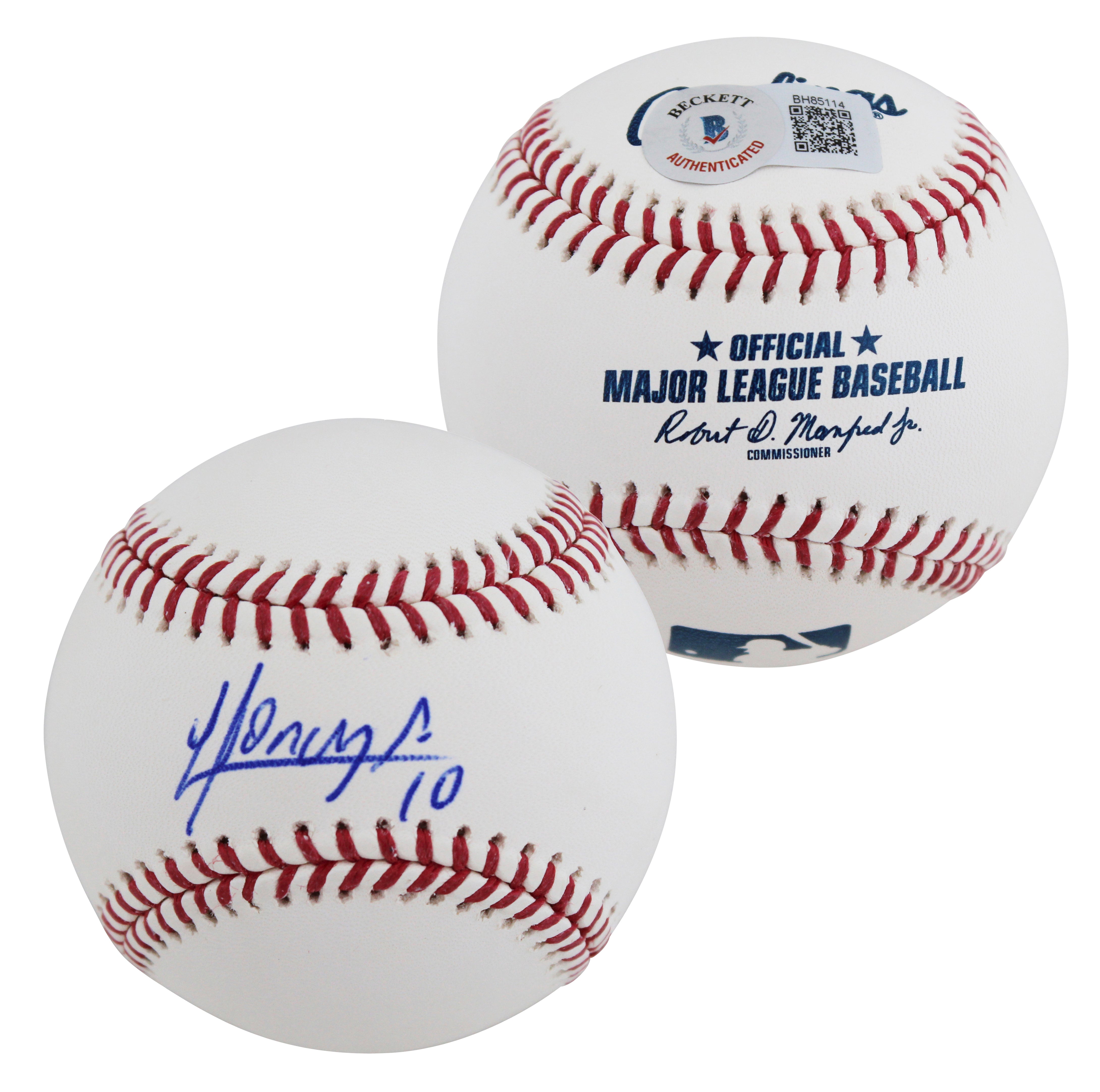 White Sox Yoan Moncada Authentic Signed Robert Manfred Oml Baseball BAS #BH85114