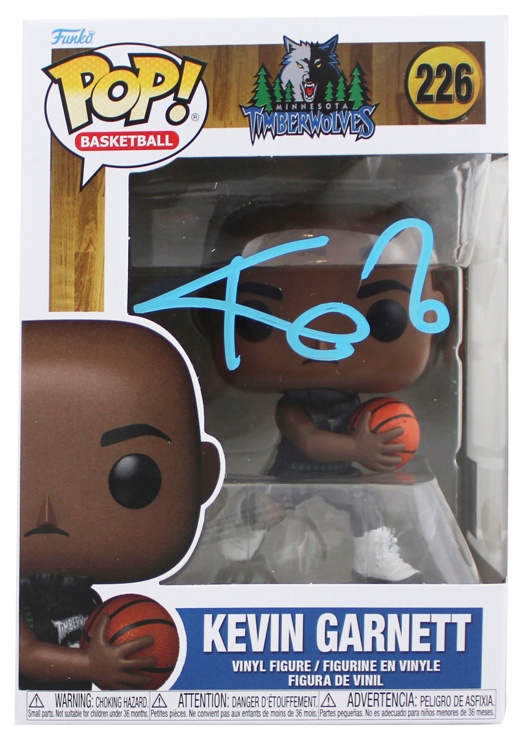 Timberwolves Kevin Garnett Signed #226 Funko Pop Vinyl Figure JSA Witness 2
