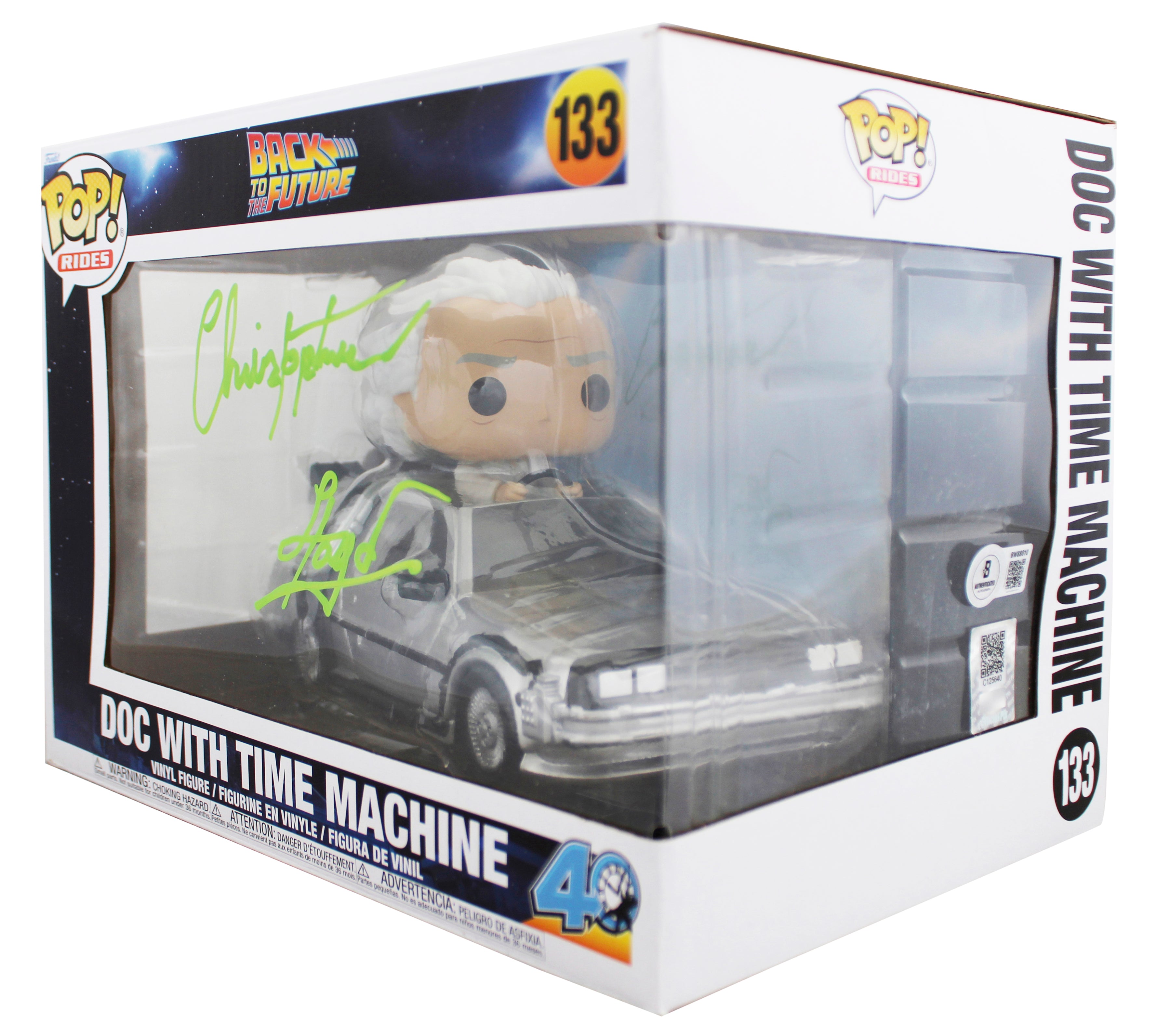Christopher Lloyd Back To The Future Signed #133 Funko Pop Vinyl Figure BAS