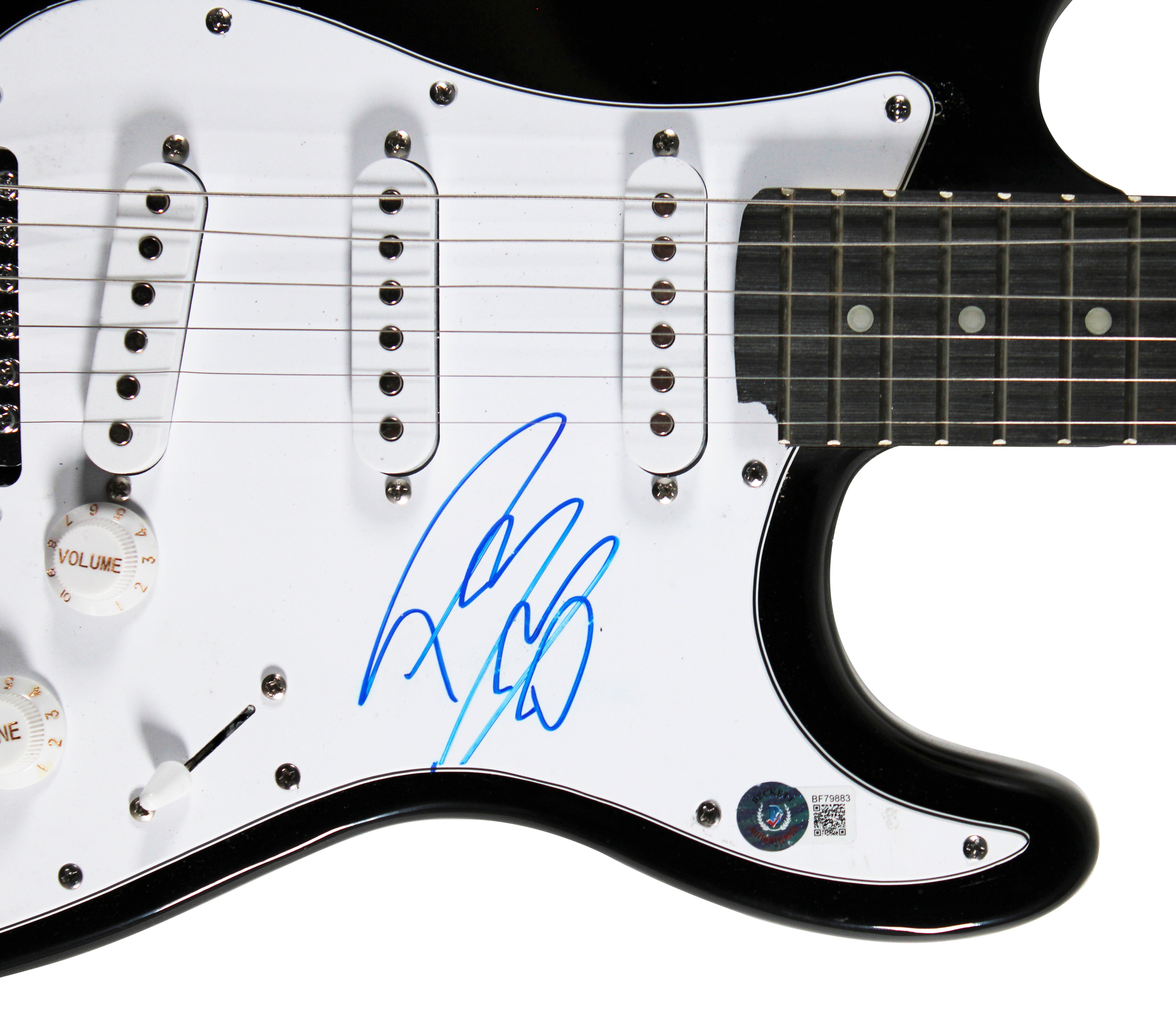 Post Malone Authentic Signed Black Electric Guitar Autographed BAS #BF79883