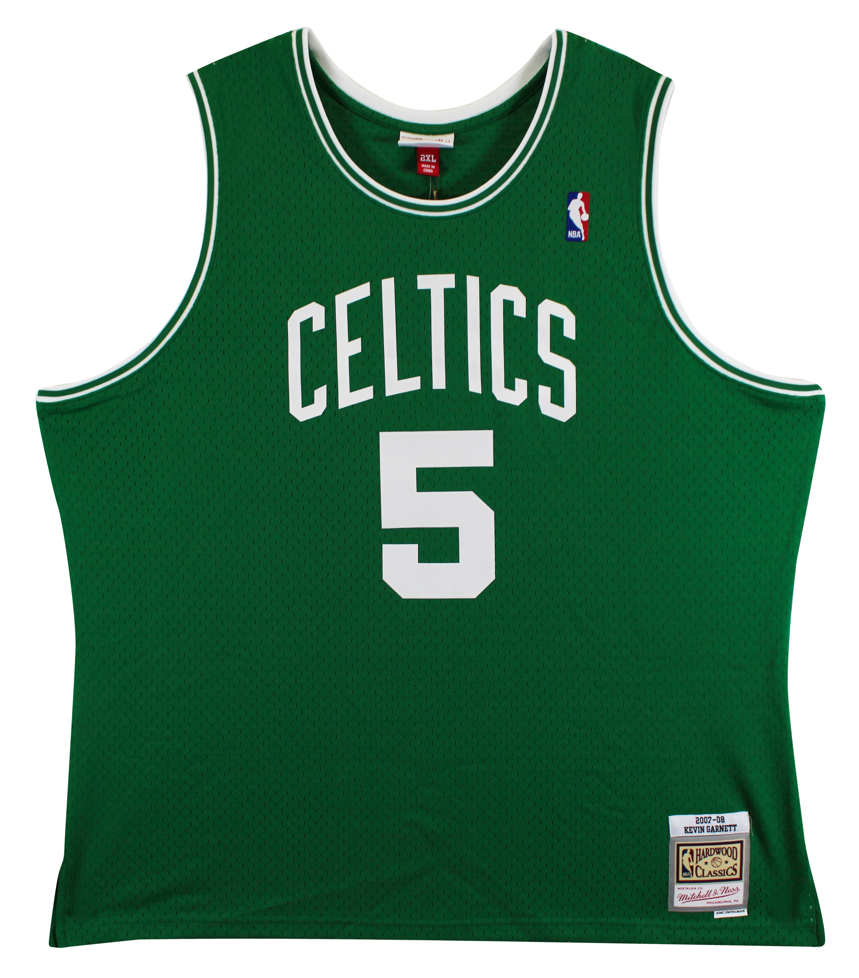 Celtics Kevin Garnett "HOF 20" Signed Green M&N HWC Swingman Jersey JSA Witness