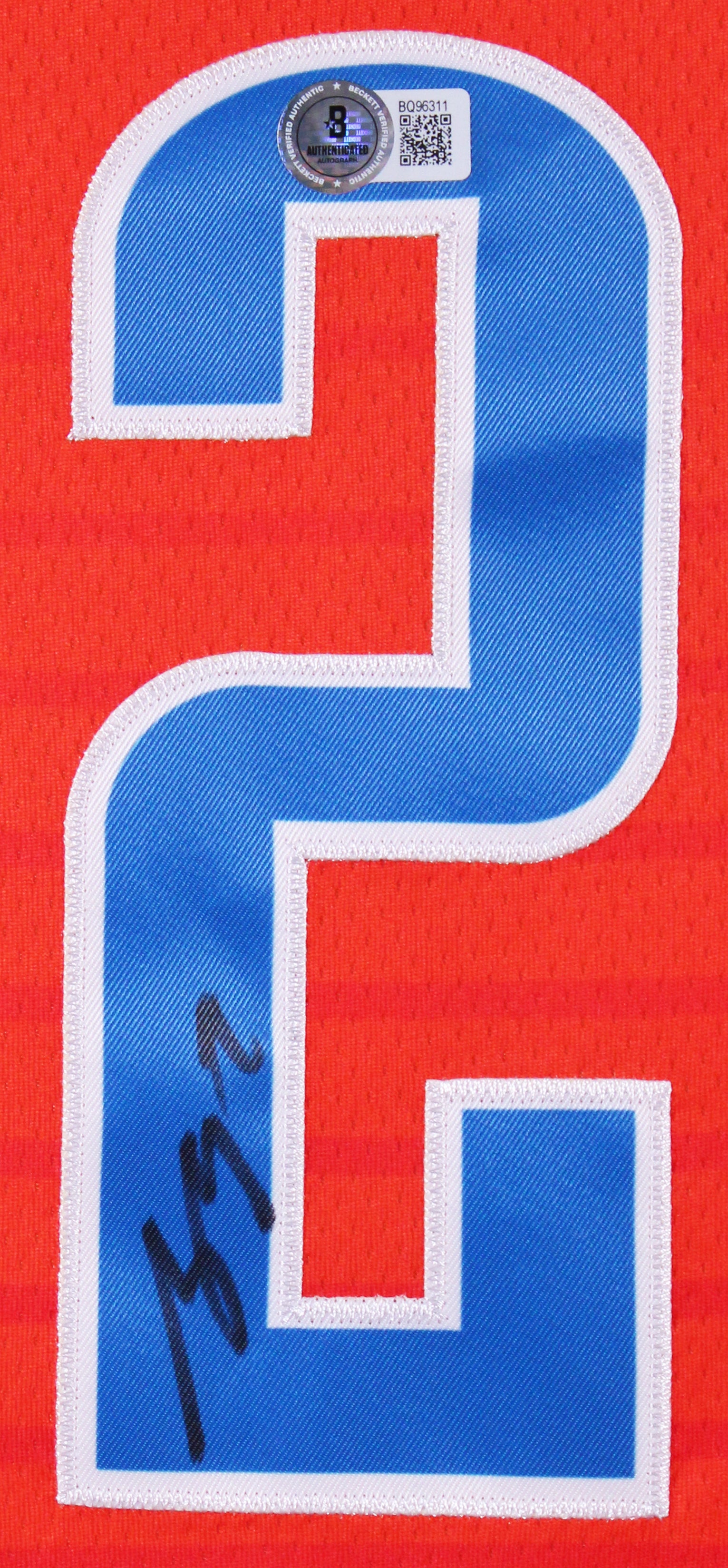 Thunder Shai Gilgeous-Alexander Signed Orange Nike Swingman Framed Jersey BAS