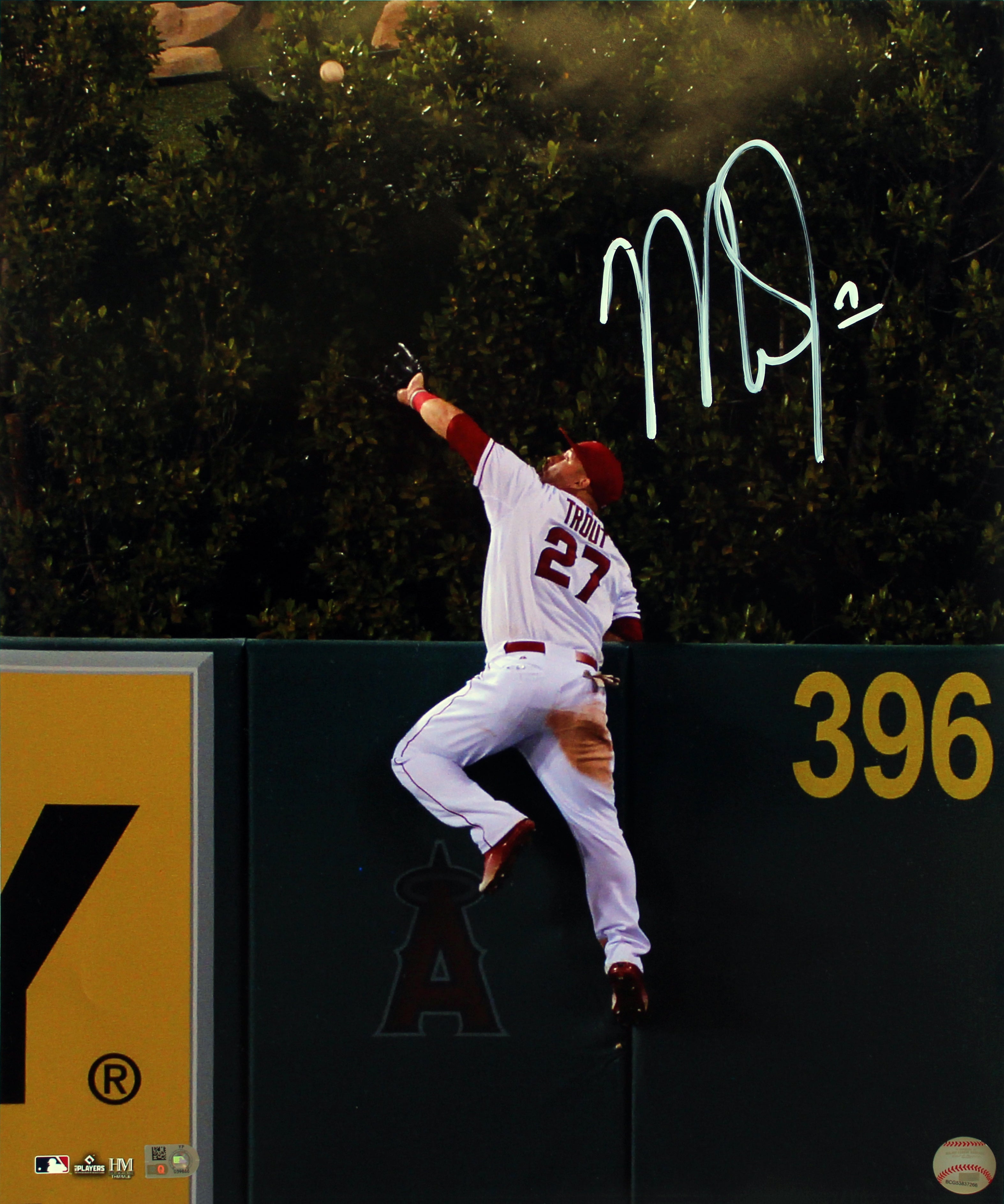 Angels Mike Trout Authentic Signed 16x20 Photo Autographed MLB #YP039886