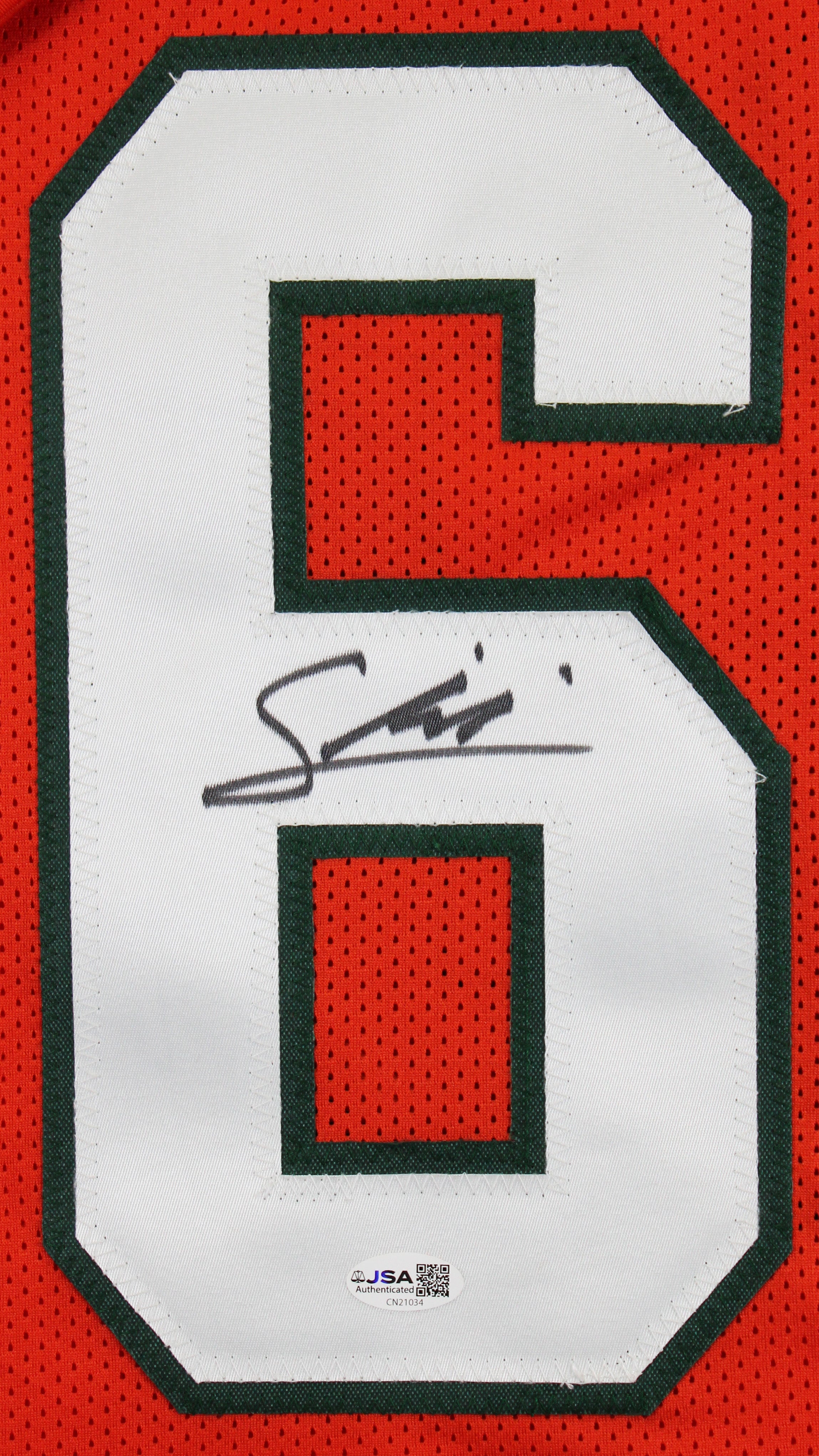 Miami Francis Mauigoa Authentic Signed Orange Pro Style Jersey Autographed JSA