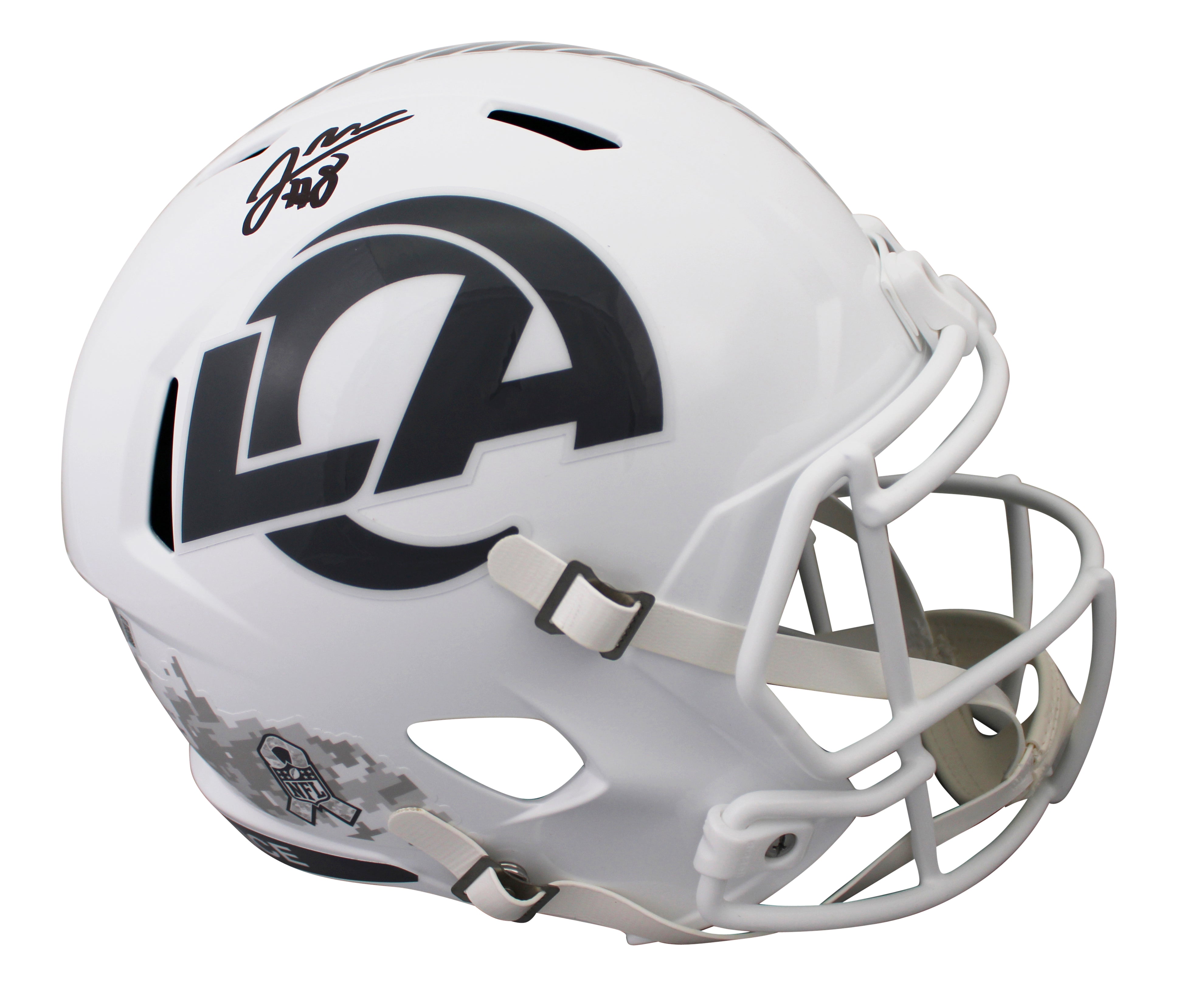 Rams Jared Verse Signed STS III Full Size Speed Rep Helmet W/ Case BAS Witnessed