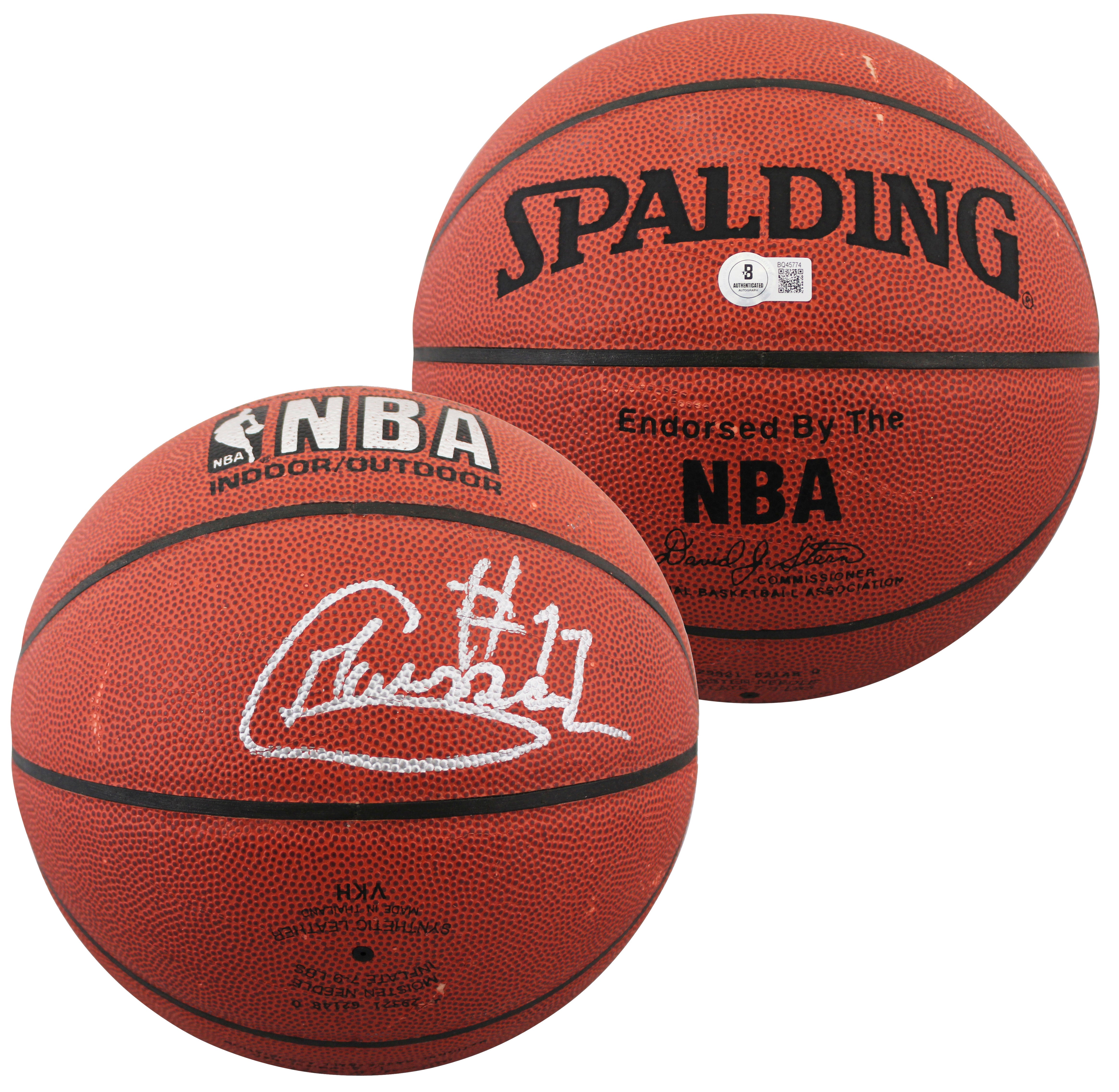 Bullets Gheorghe Muresan Authentic Signed Spalding I/O Basketball BAS #BQ45774