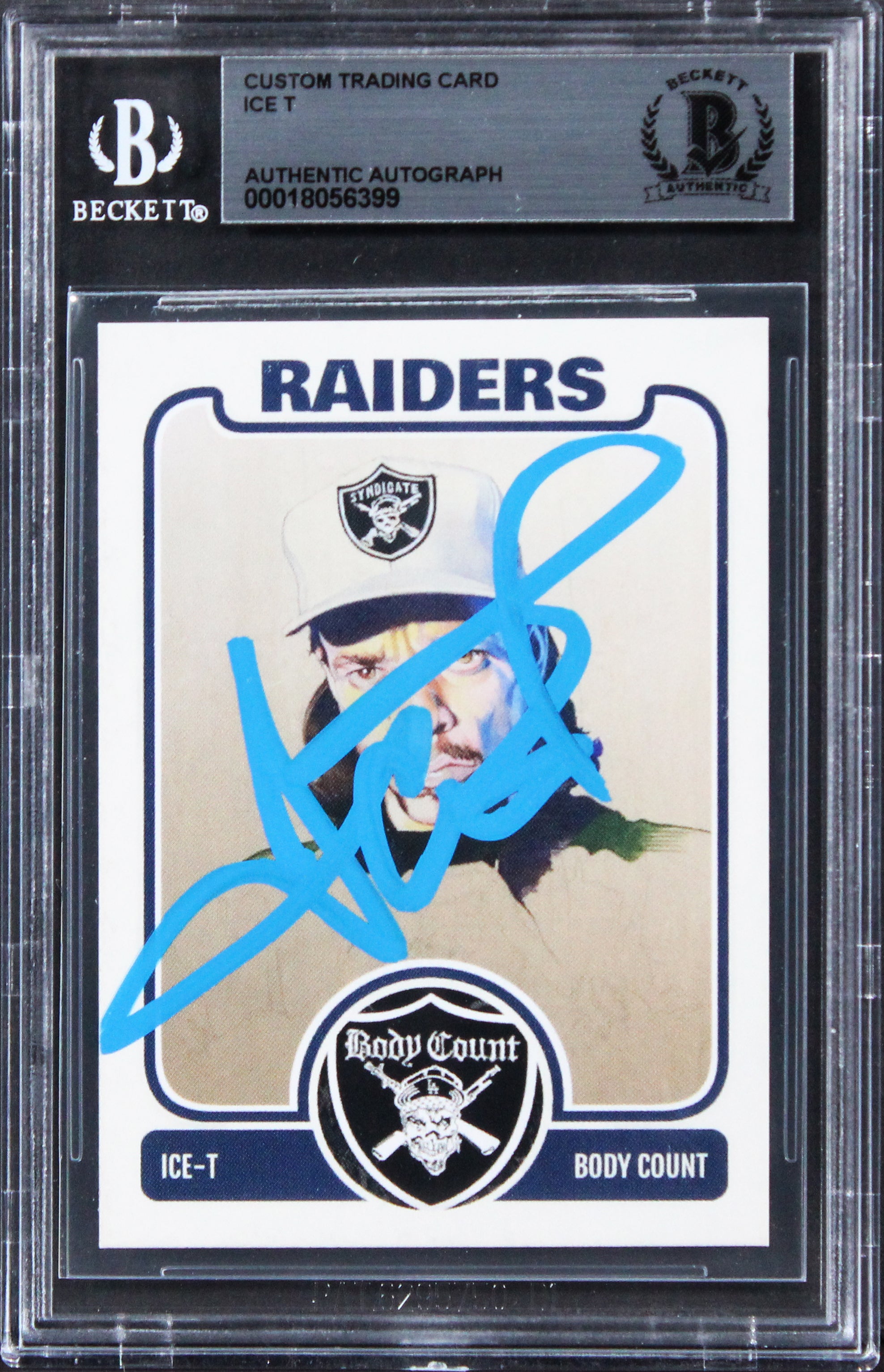 Ice T Body Count Authentic Signed Custom Trading Card BAS Slabbed 4