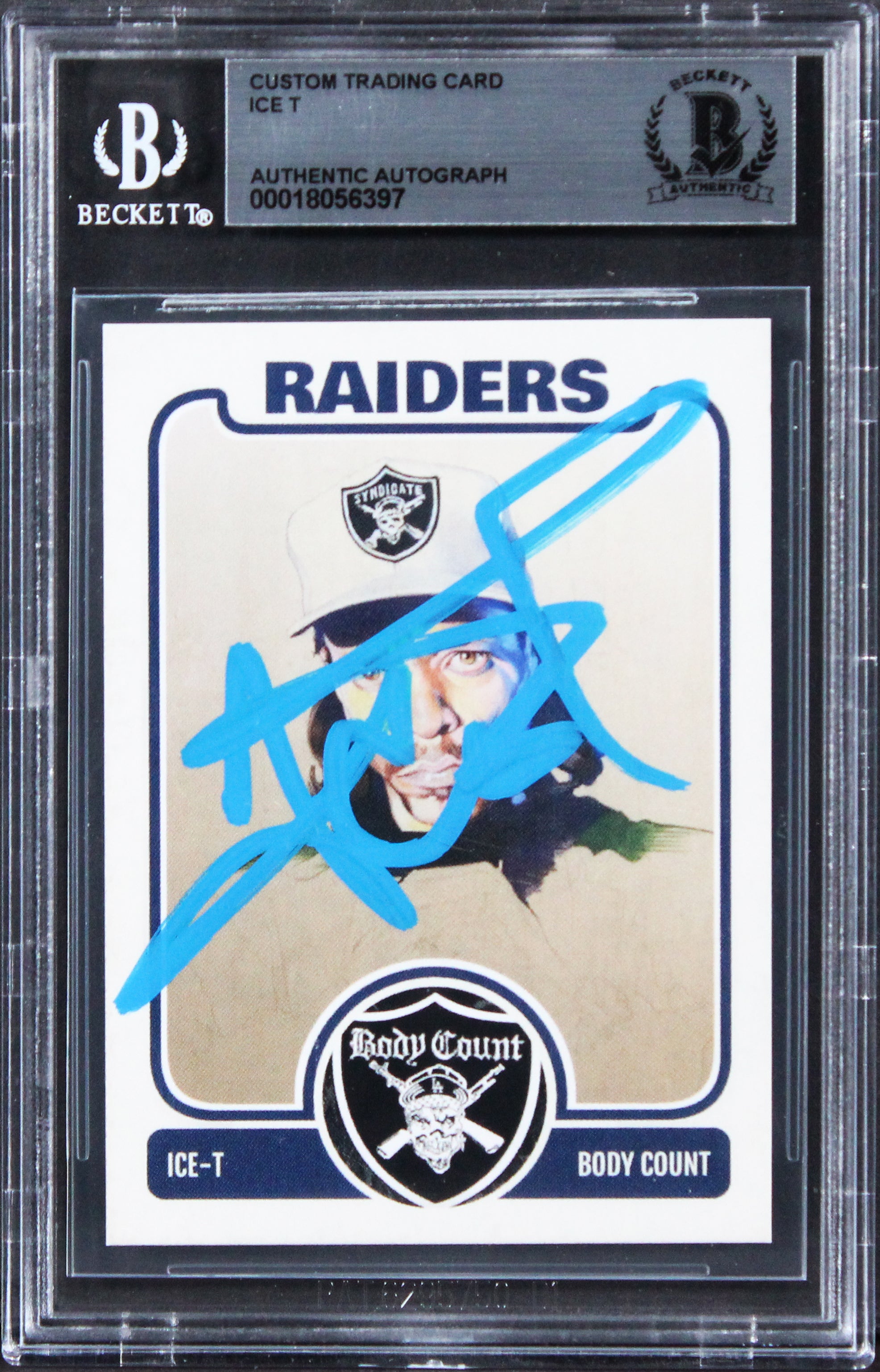 Ice T Body Count Authentic Signed Custom Trading Card BAS Slabbed 6