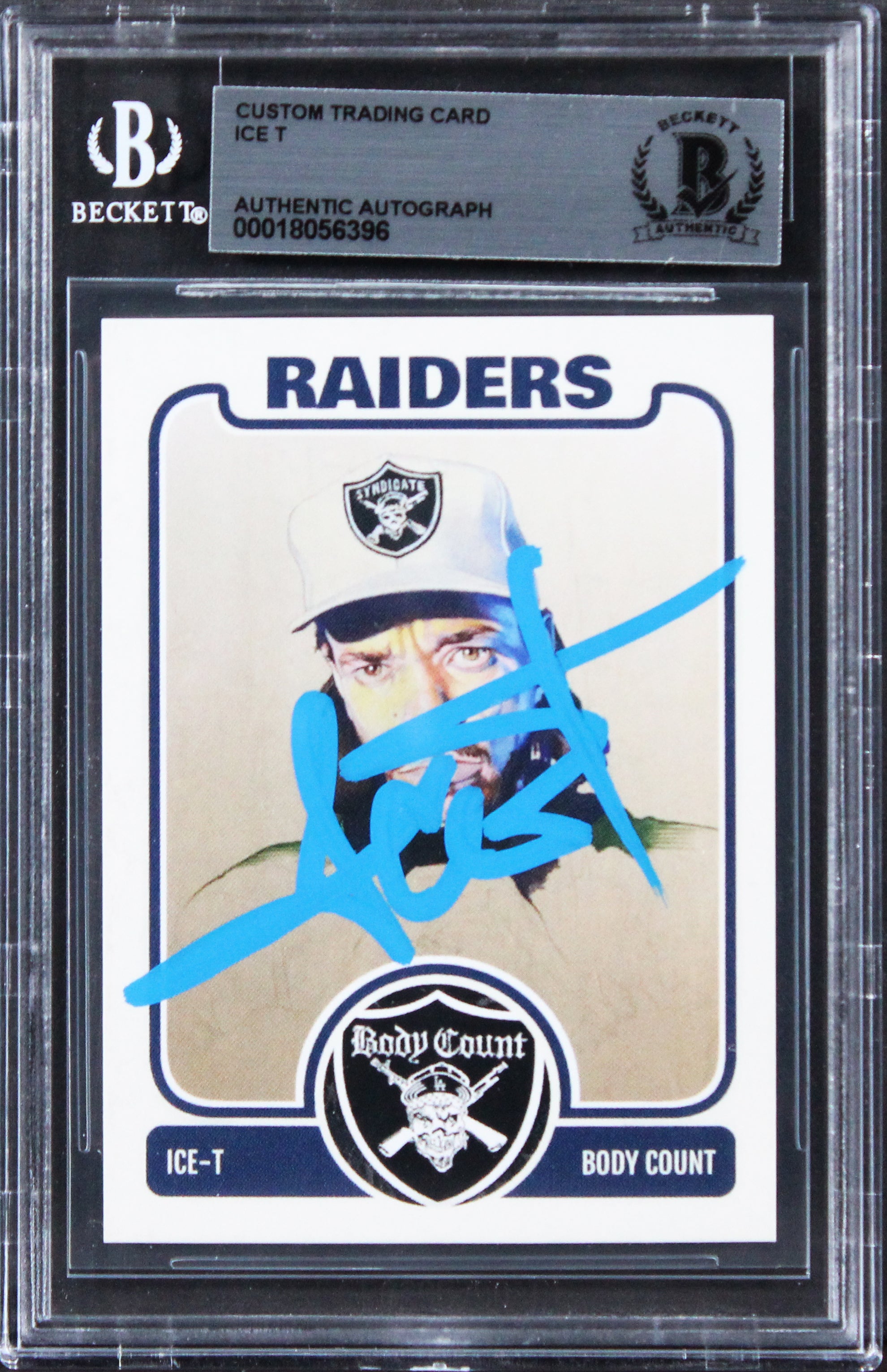 Ice T Body Count Authentic Signed Custom Trading Card BAS Slabbed 7