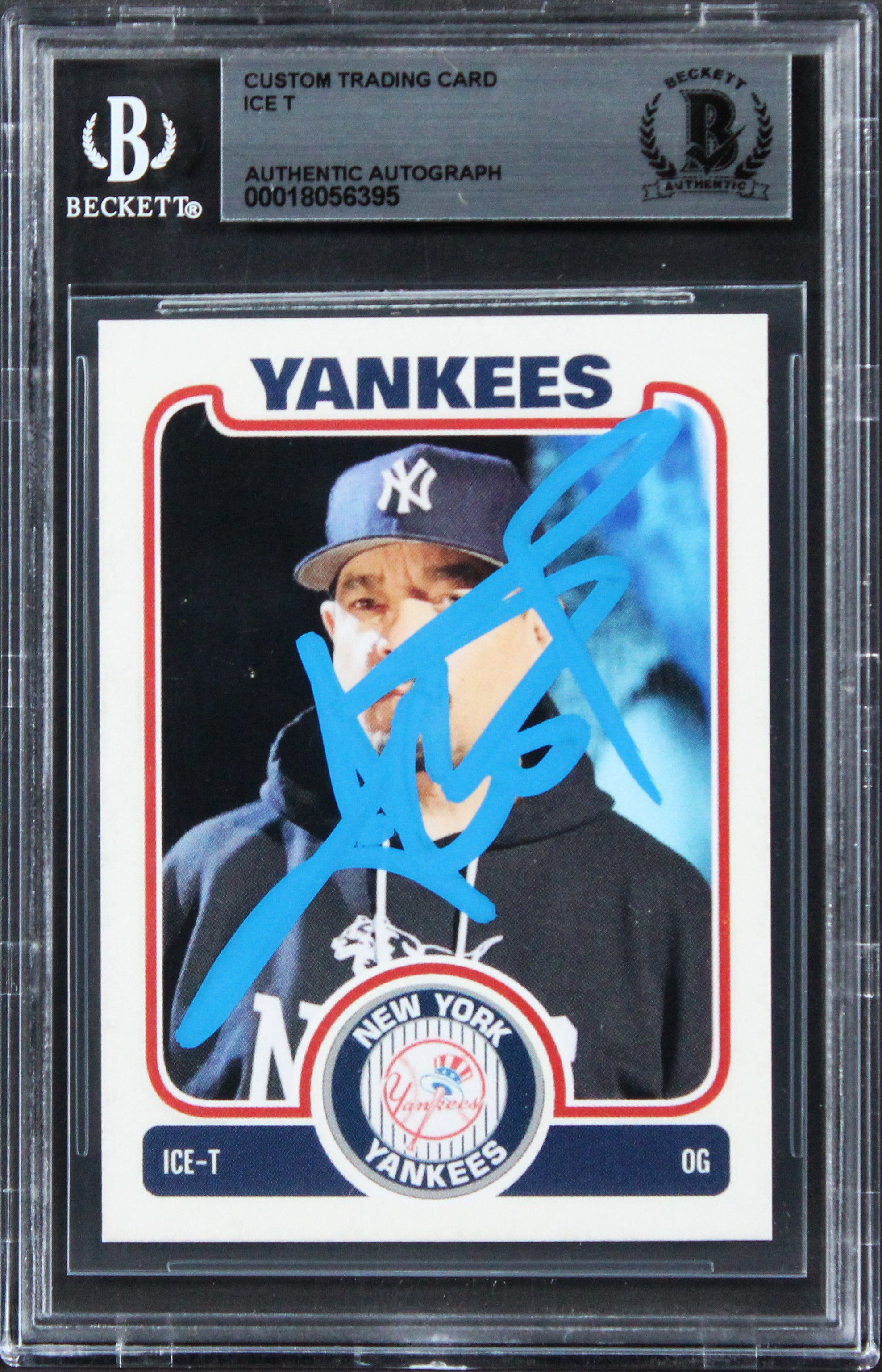 Ice T Body Count Authentic Signed Custom Trading Card BAS Slabbed 8
