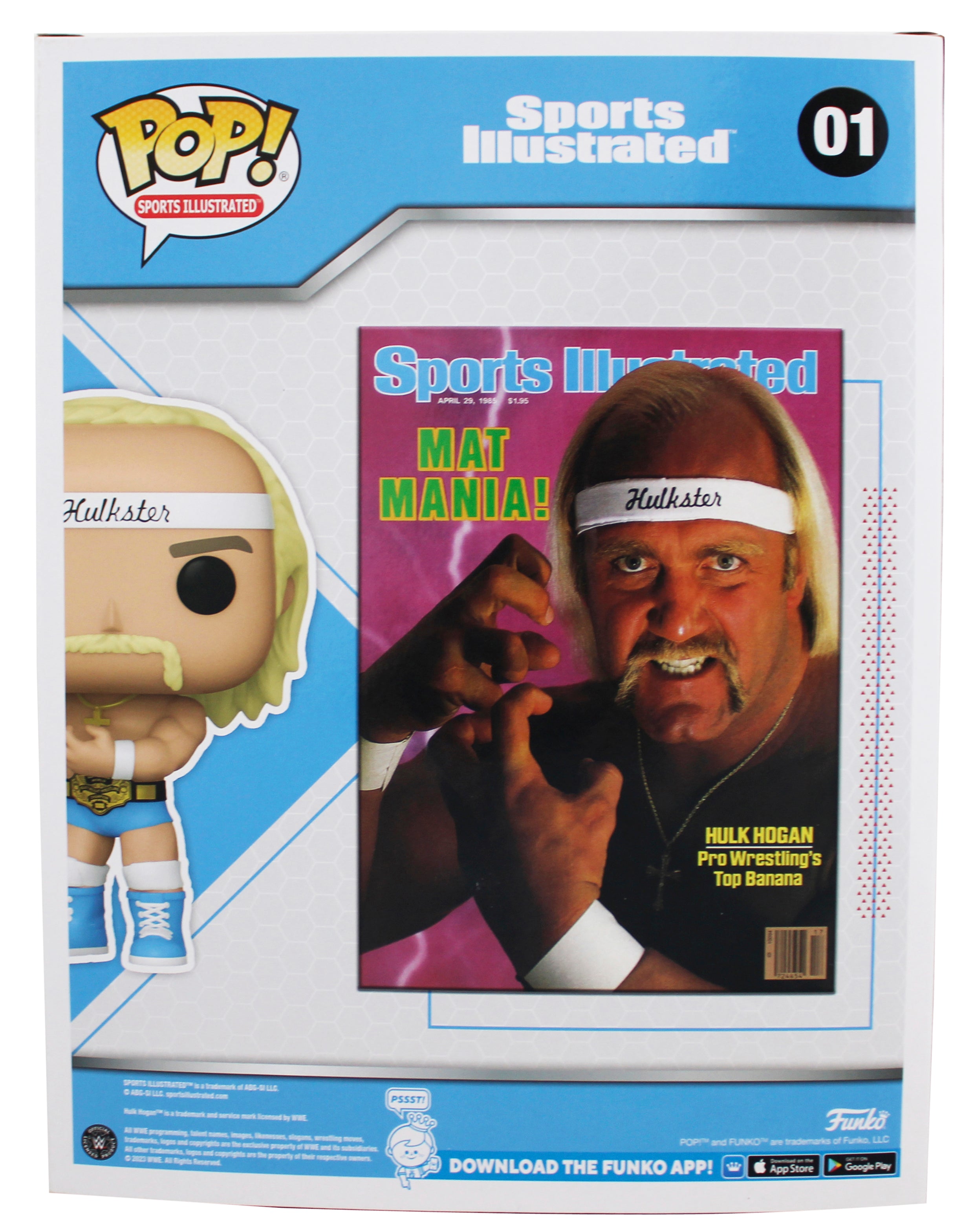 WWE Hulk Hogan Authentic Signed #01 Large Funko Pop Vinyl Figure JSA #CG10460