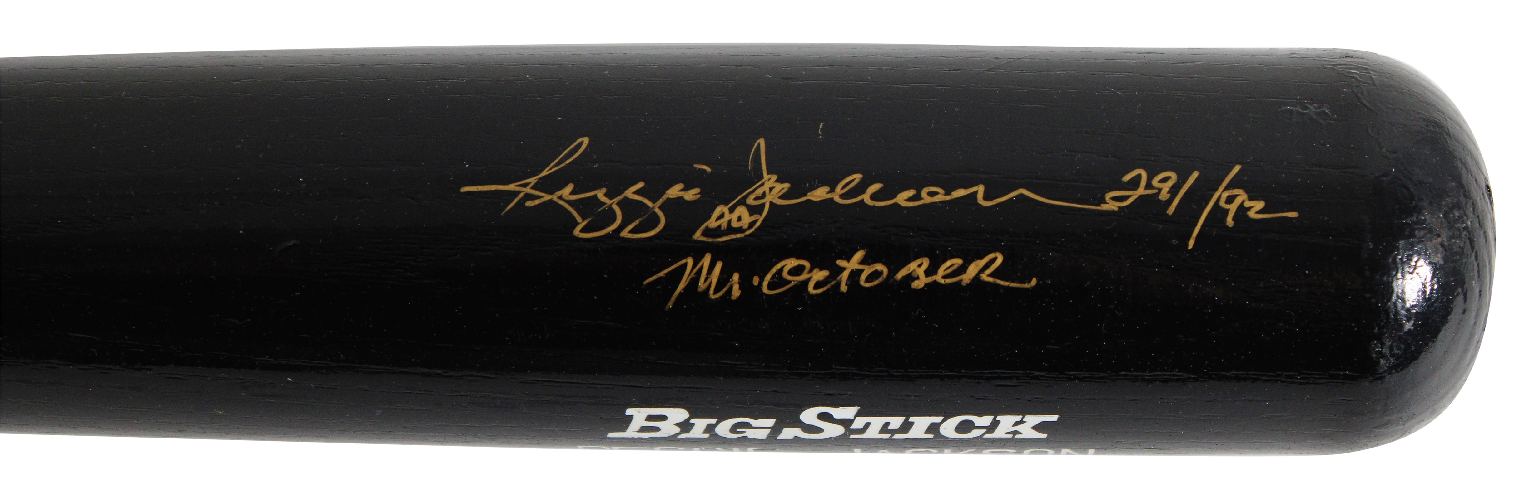 Reggie Jackson "Mr. October" Signed Rawlings Player Model LE #29/92 Bat UDA BAS