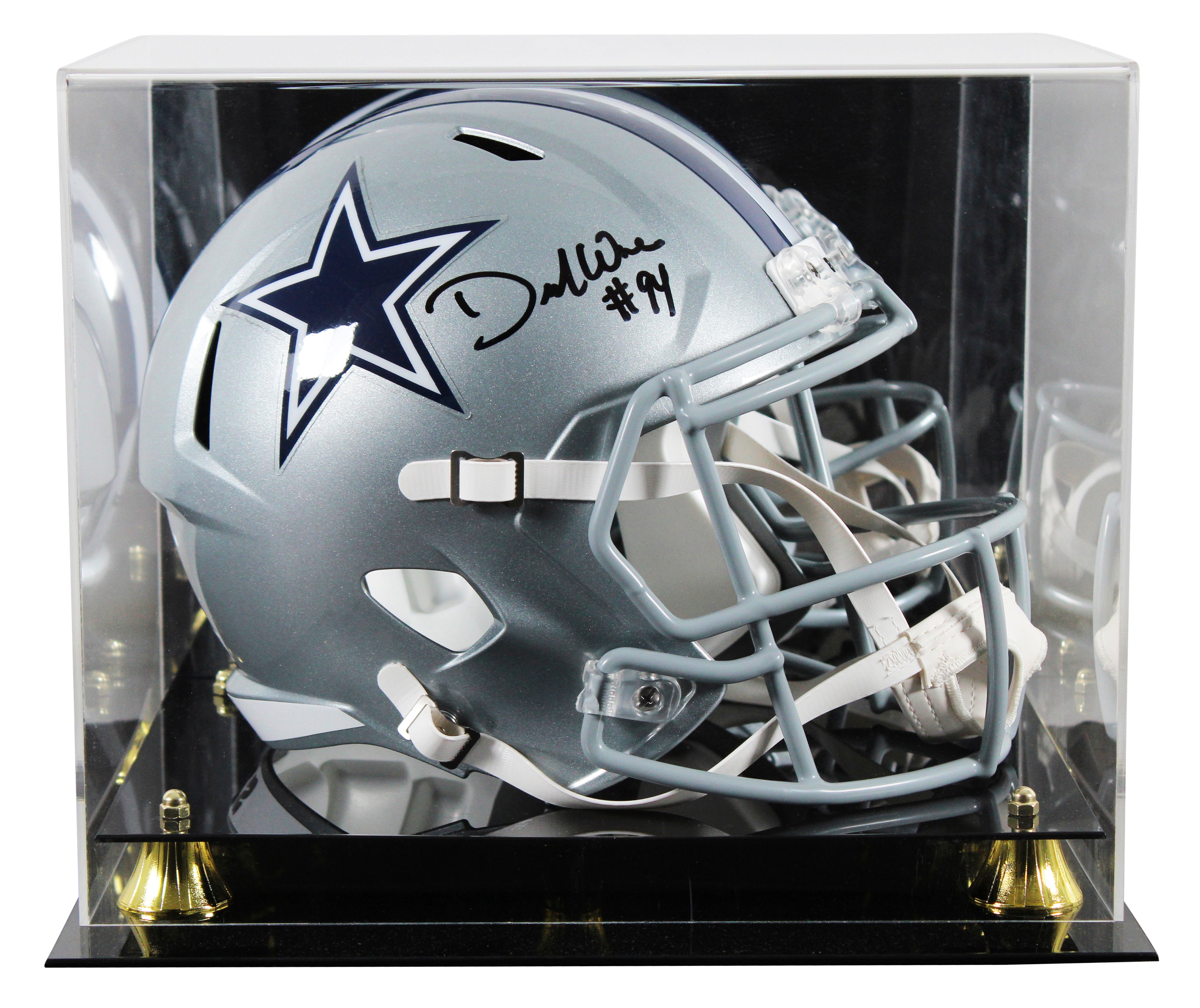 Cowboys DeMarcus Ware Signed Full Size Speed Rep Helmet W/ Case BAS Witnessed