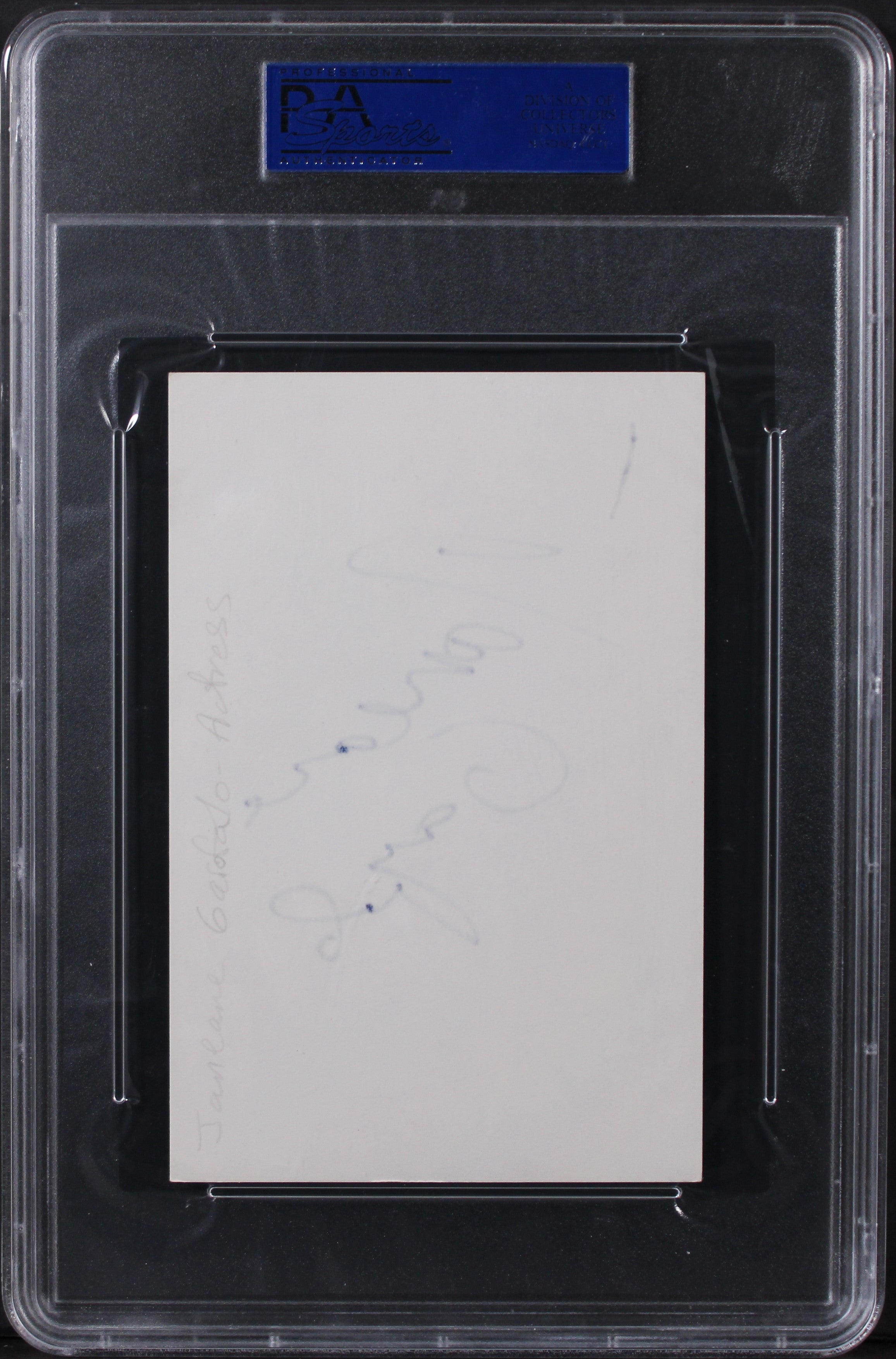 Janeane Garofolo The Truth about Cats & Dogs Signed 4x6 Index Card PSA Slabbed