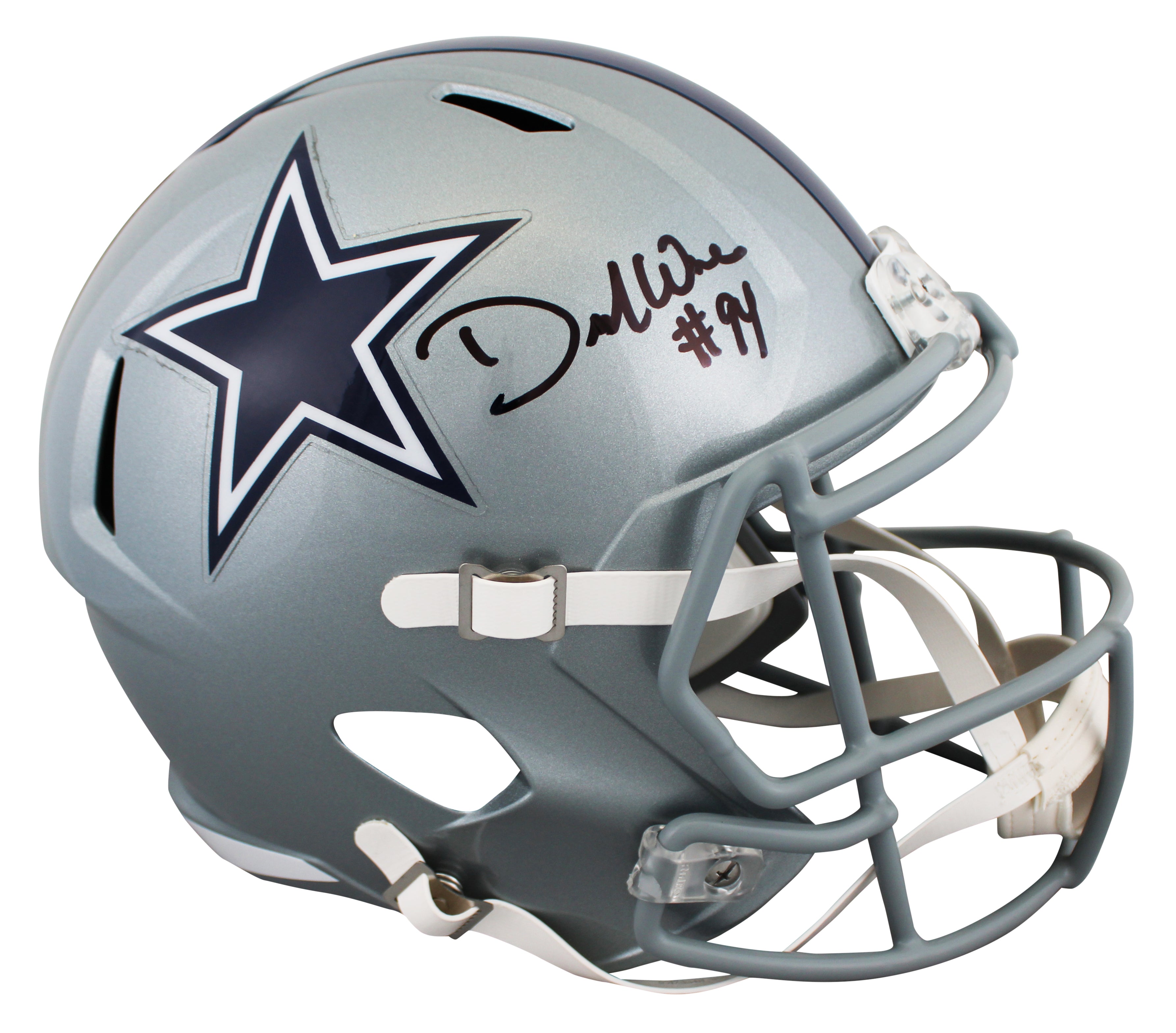 Cowboys DeMarcus Ware Signed Full Size Speed Rep Helmet W/ Case BAS Witnessed