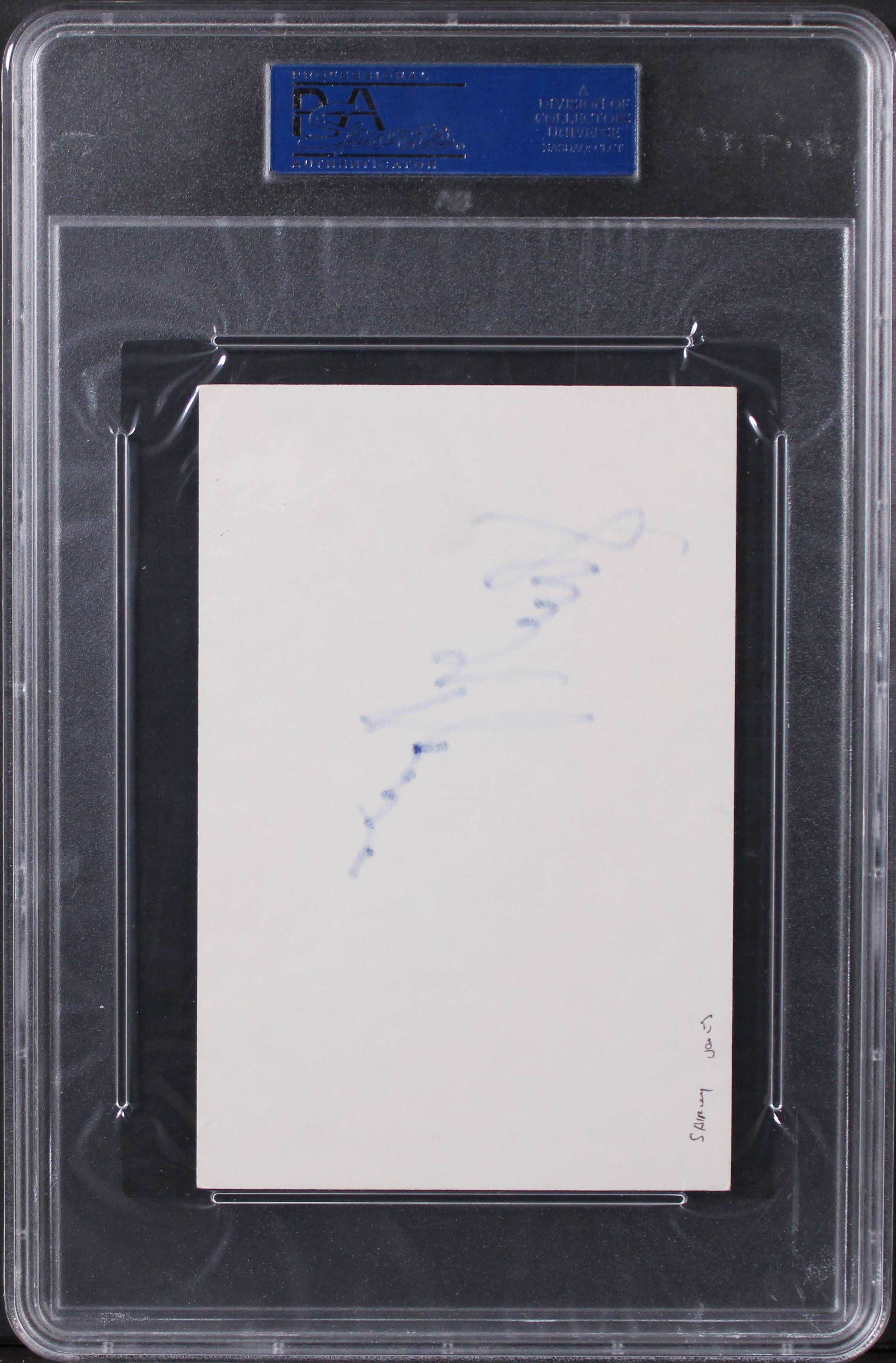 Shirley Jones Elmer Gantry Authentic Signed 4x6 Index Card PSA/DNA Slabbed