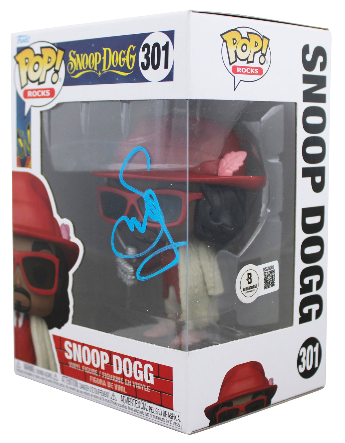 Snoop Dogg Authentic Signed Snoop Dogg #301 Funko Pop Vinyl Figure BAS #BS28289