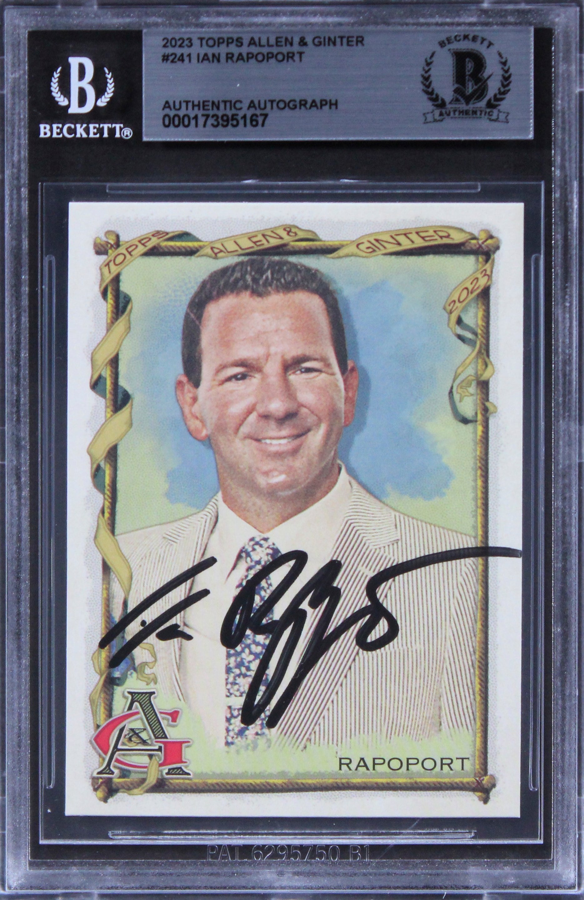 Ian Rapoport Authentic Signed 2023 Topps Allen & Ginter #241 Card BAS Slabbed