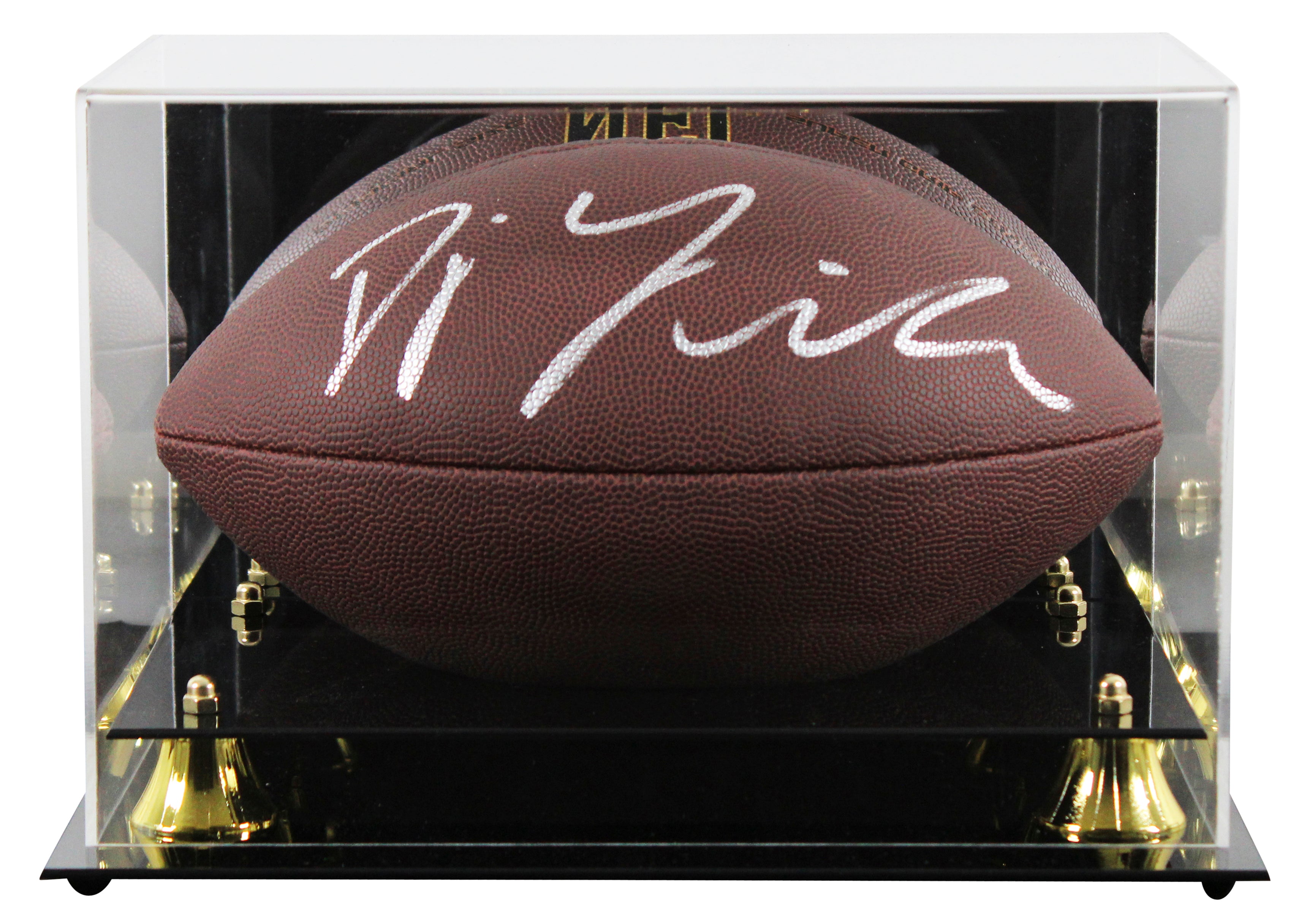 Colts D.J. Giddens Signed Wilson Super Grip Football W/ Case BAS Witnessed