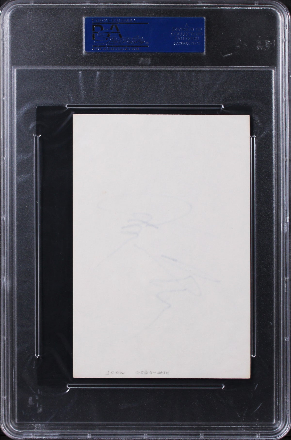 Joan Osborne Musician Authentic Signed 4x6 Index Card PSA/DNA Slabbed