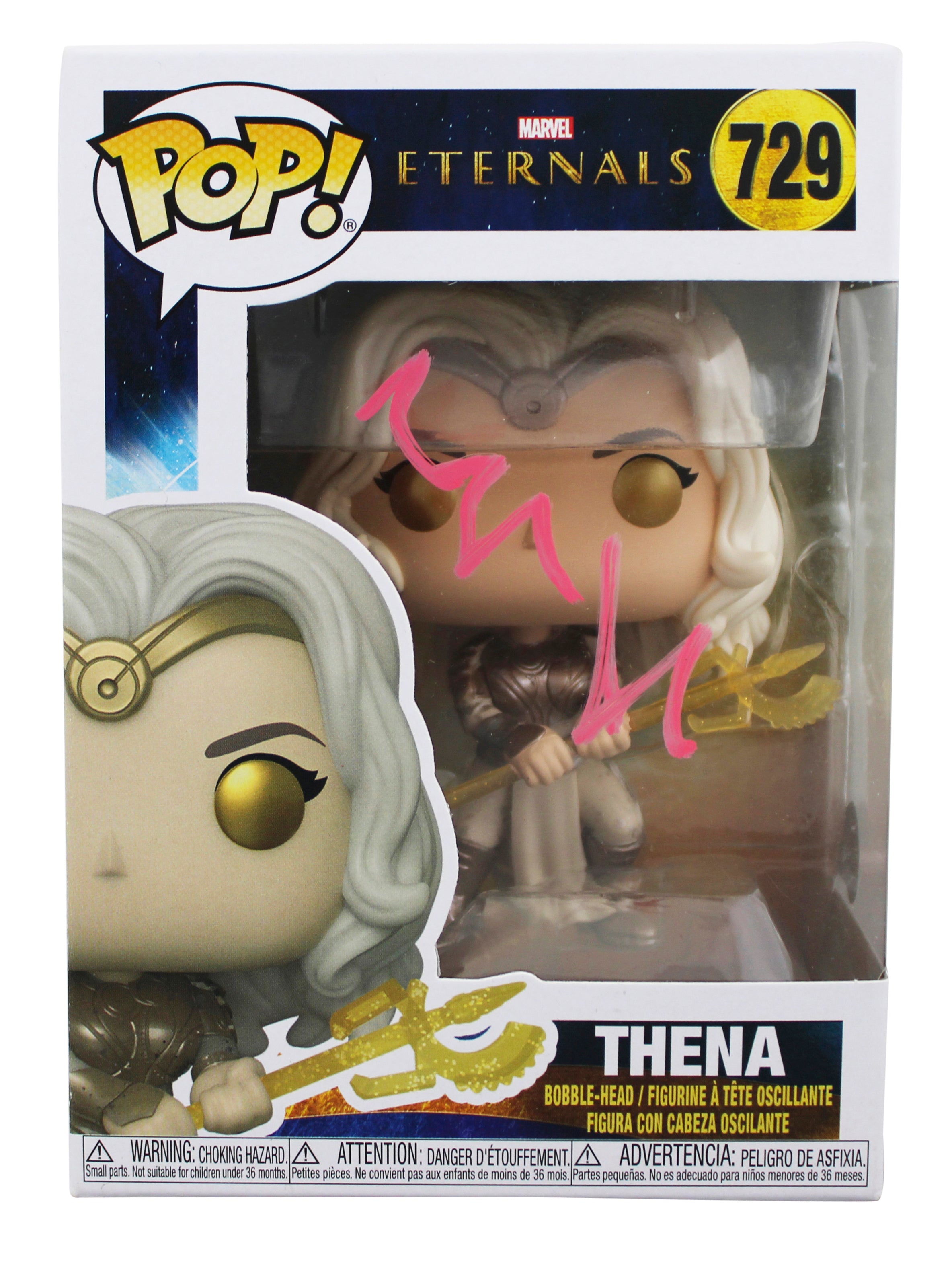 Angelina Jolie Eternals Signed Thena #729 Funko Pop Vinyl Figure BAS #BR40909
