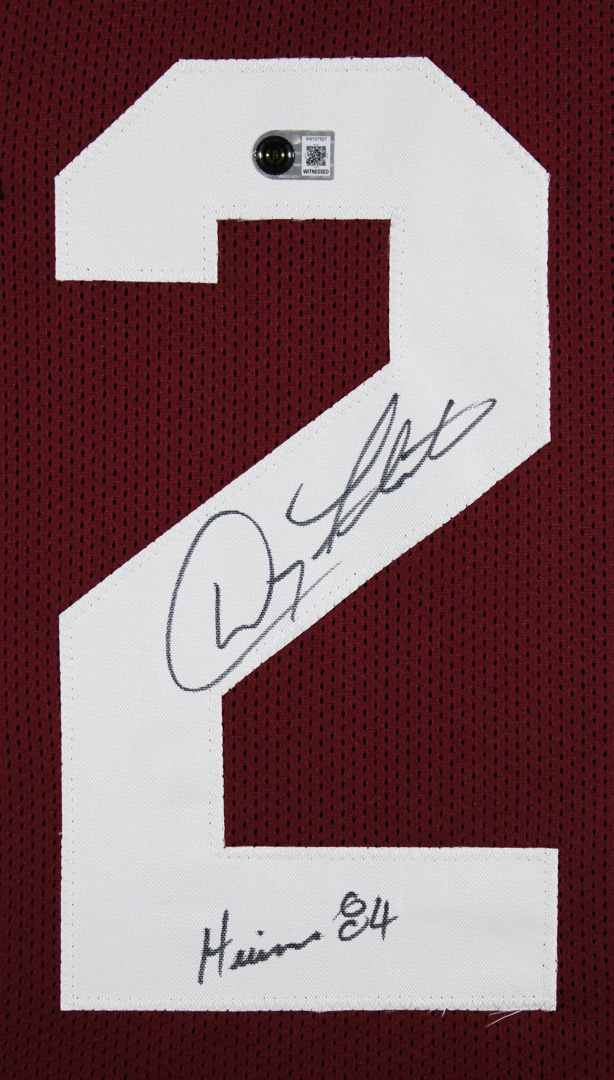 Boston College Doug Flutie "HT 84" Signed Maroon Pro Style Framed Jersey BAS Wit