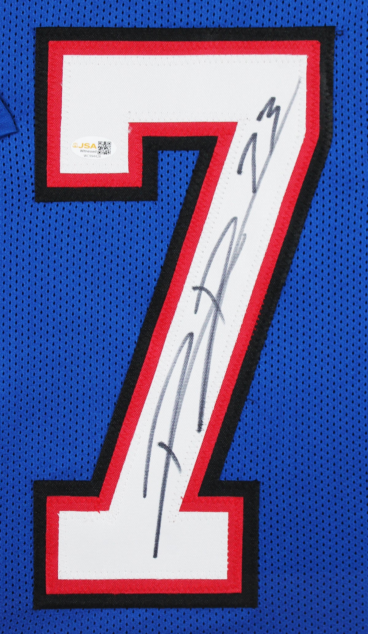 Dion Dawkins Authentic Signed Blue Pro Style Framed Jersey JSA Witness