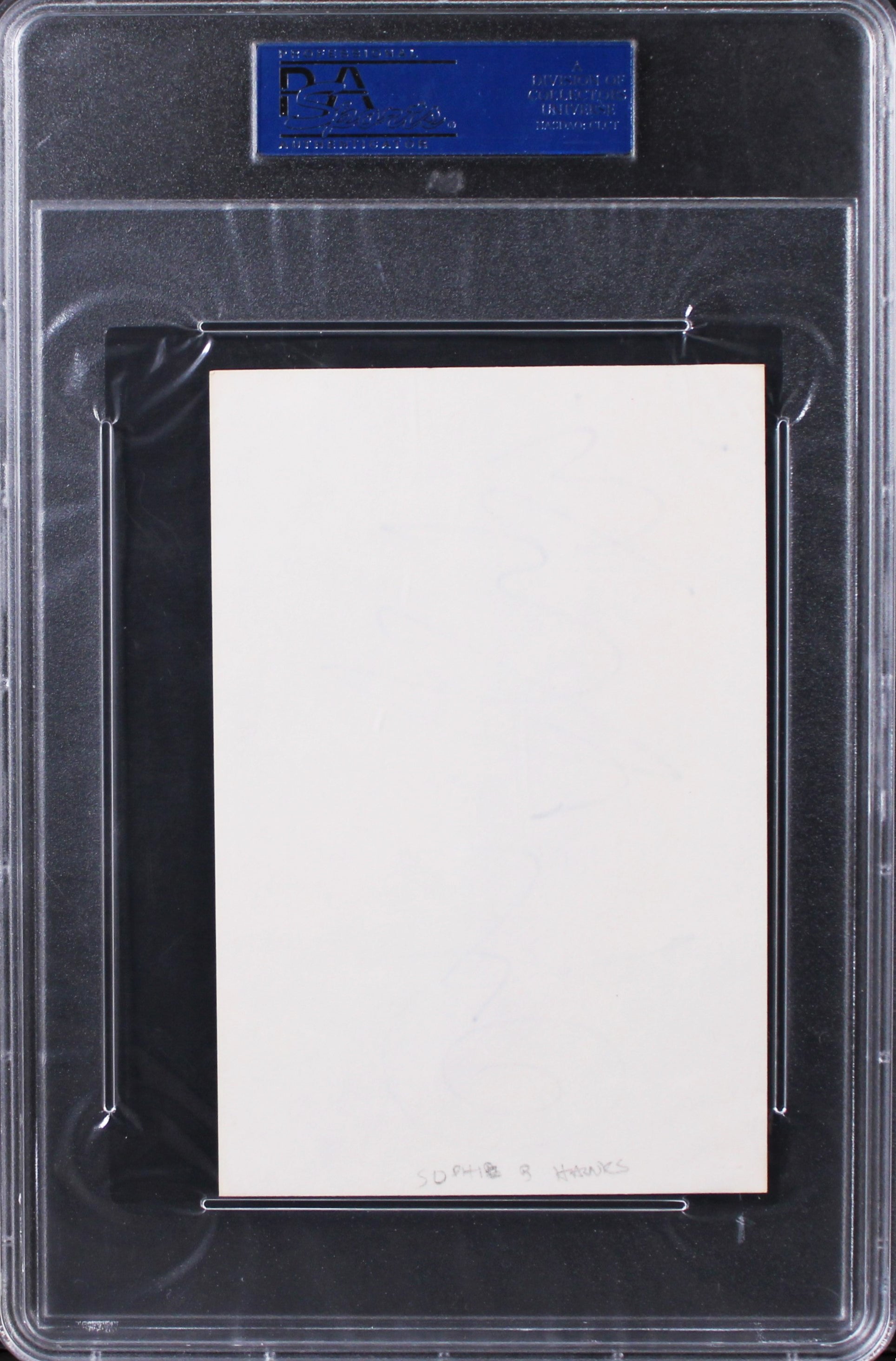 Sophie B Hawkins Tongues and Tails Authentic Signed 4x6 Index Card PSA/DNA Slab