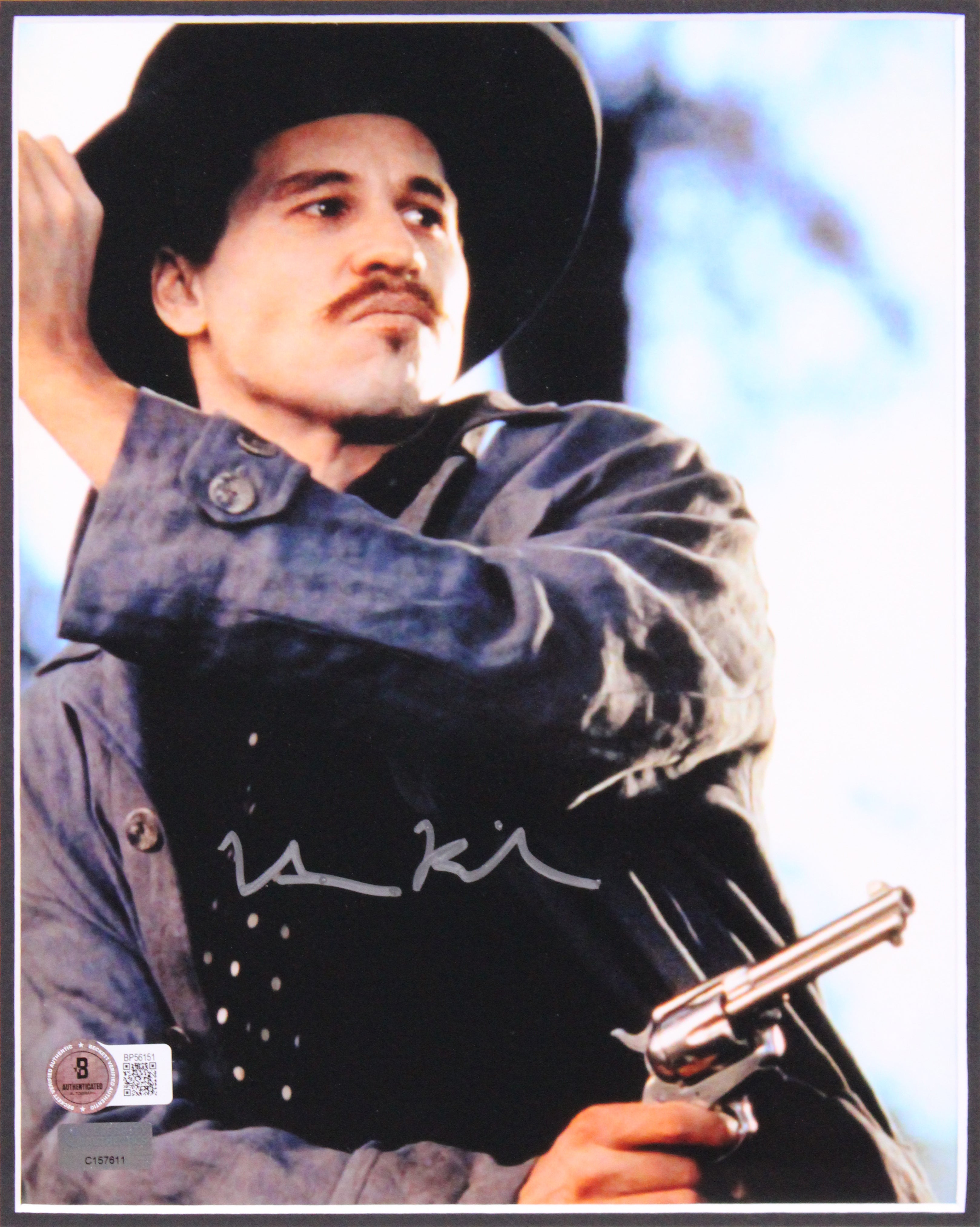 Val Kilmer Tombstone Authentic Signed 8x10 Framed Vertical Photo Display BAS