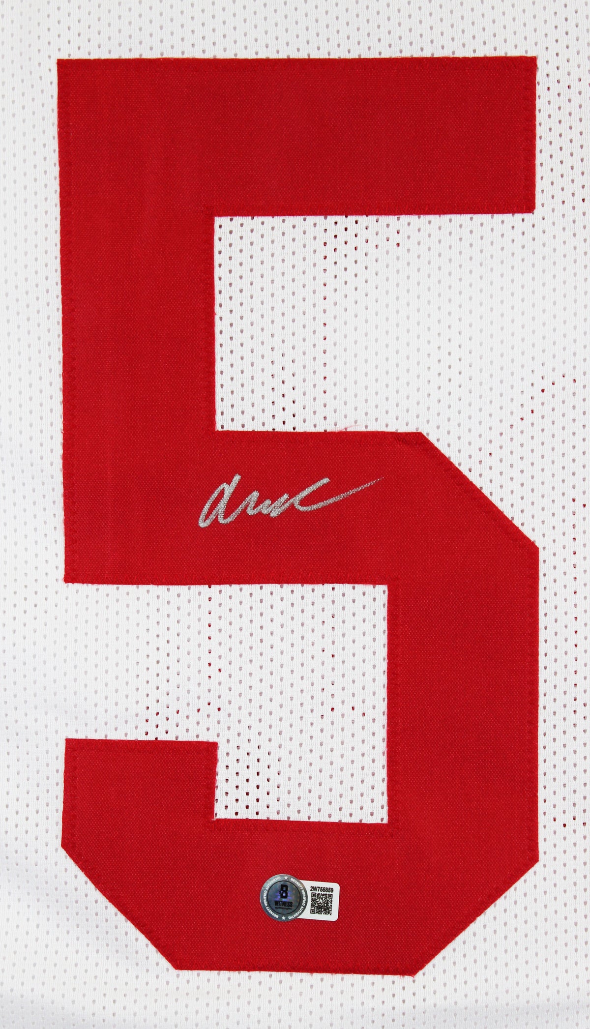 Abdul Carter Authentic Signed White Pro Style Jersey Autographed BAS Witnessed 3