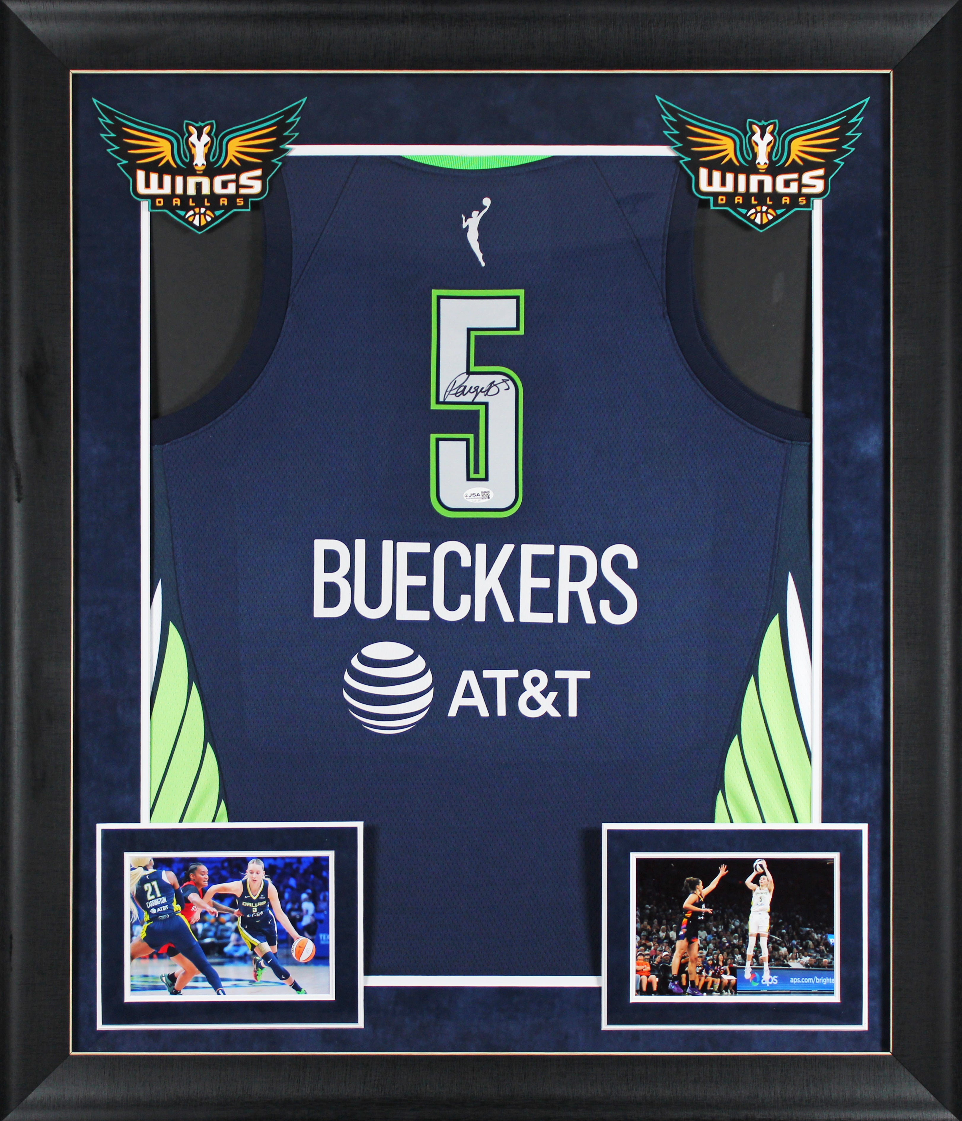 Wings Paige Bueckers Authentic Signed Navy Blue Nike Framed Jersey JSA COA