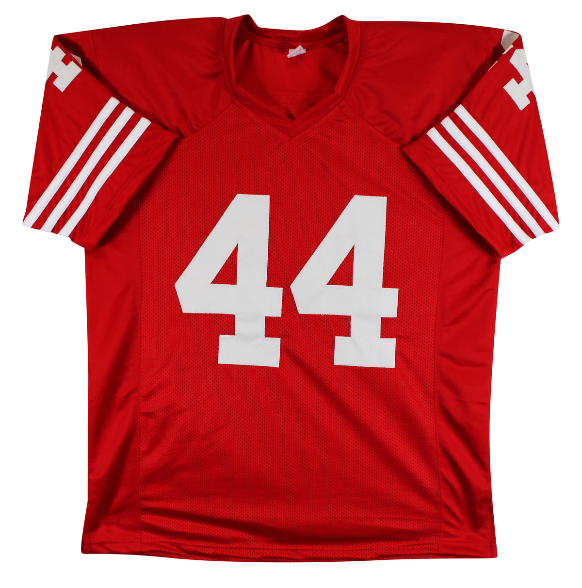 Tom Rathman Authentic Signed Red Pro Style Jersey Autographed JSA Witness