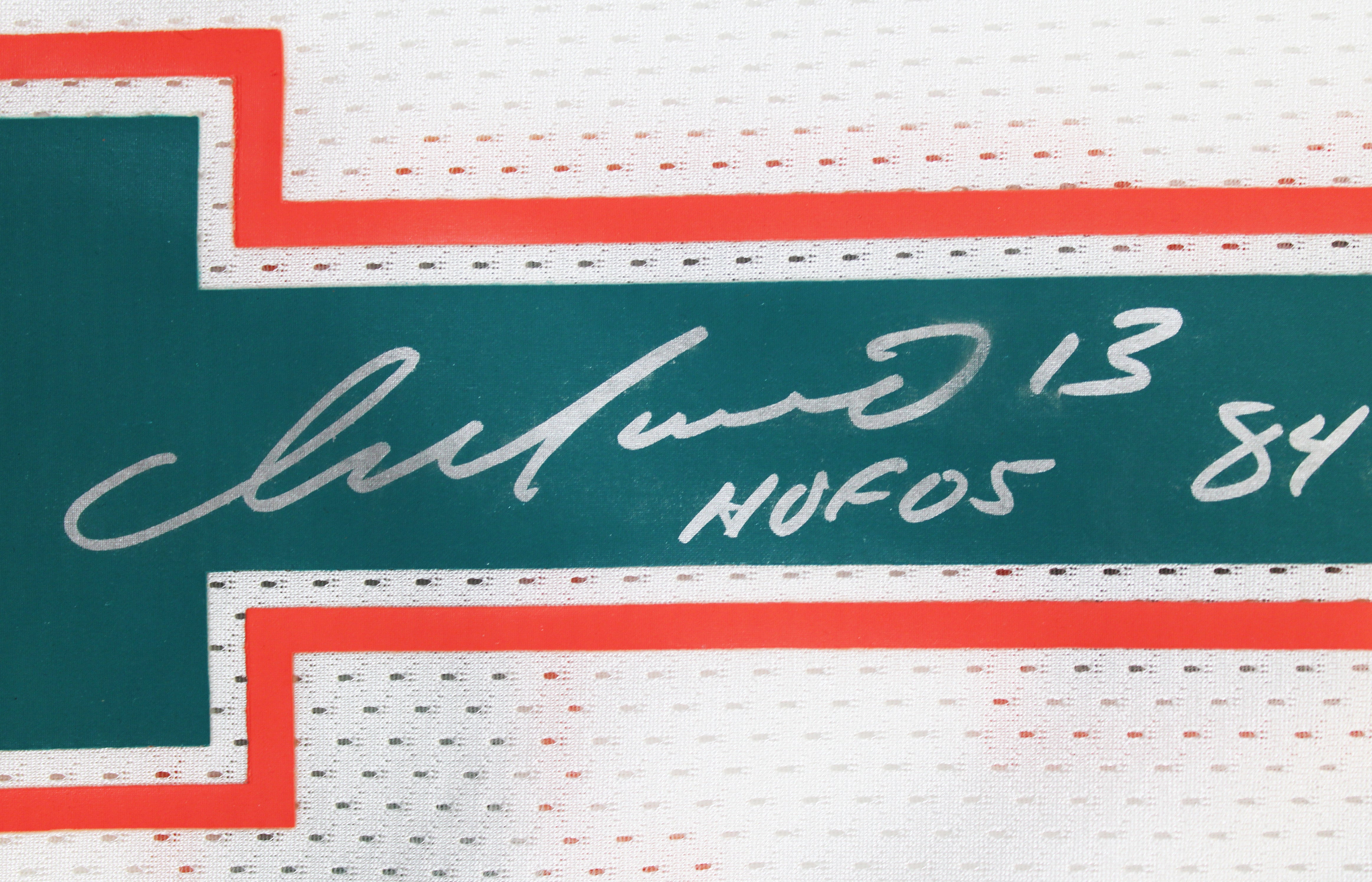 Dolphins Dan Marino "HOF, 84 MVP" Signed White 1990 TB M&N Jersey BAS #BX37026