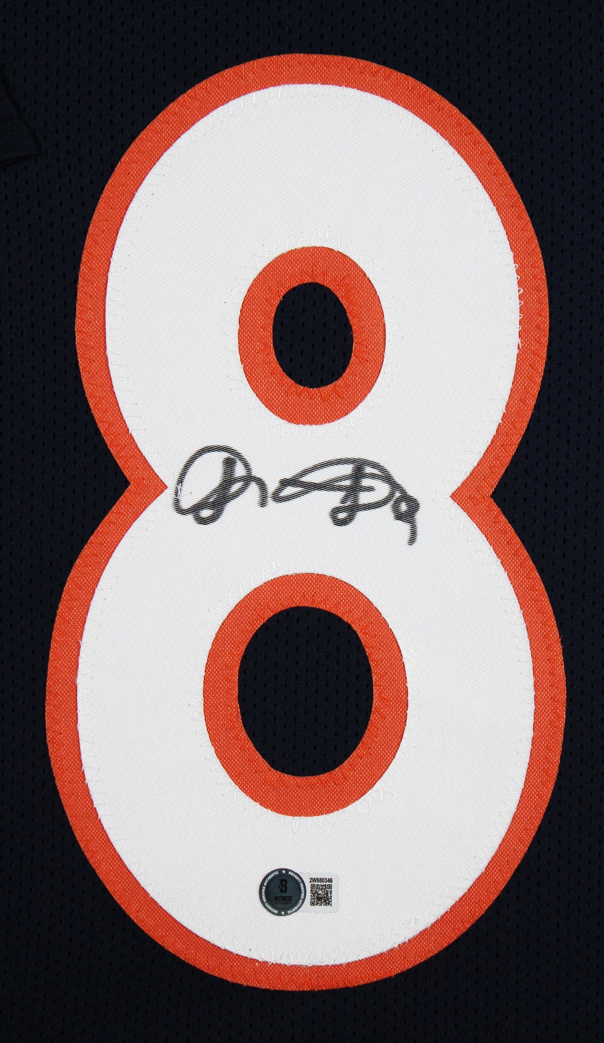 Shannon Sharpe Authentic Signed Navy Blue Pro Style Framed Jersey BAS Witness 2