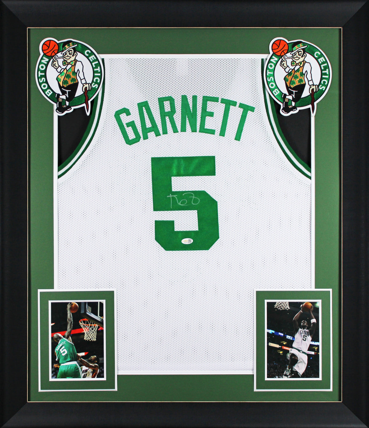 Kevin Garnett Authentic Signed White Pro Style Framed Jersey JSA Witness