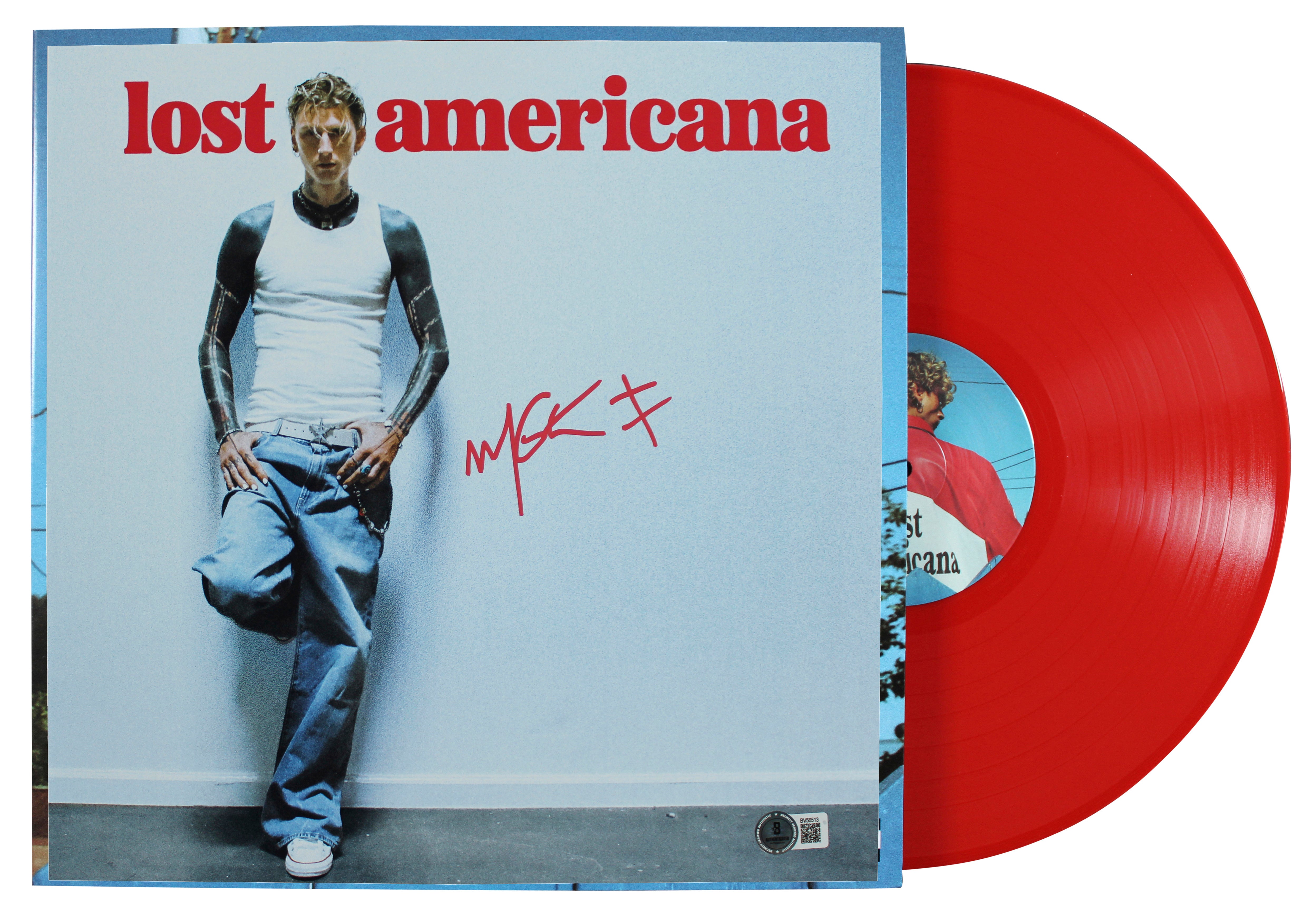 Machine Gun Kelly Signed Lost Americana Album Flat w/ Album & Vinyl BAS