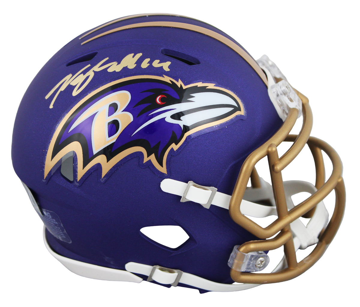 Ravens Kyle Hamilton Signed Purple Rising 2026 Alt Speed Mini Helmet W/ Case BAS