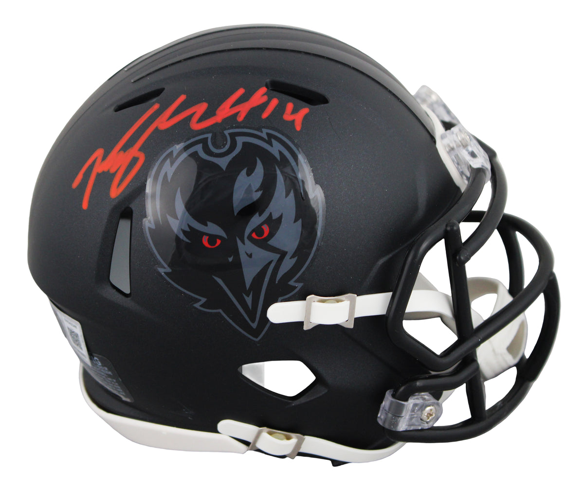 Kyle Hamilton Signed Darkness 2026 On-Field Alt Speed Mini Helmet W/ Case BAS W