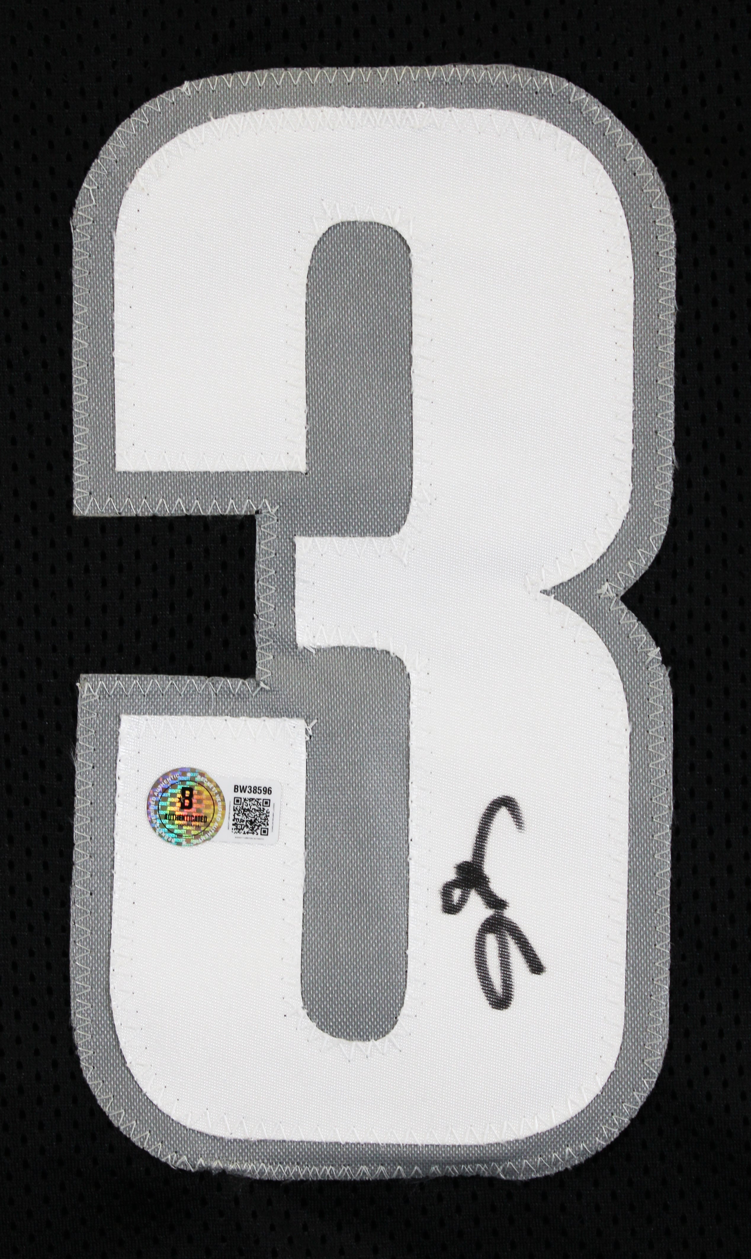 Georgetown Allen Iverson Authentic Signed Black Pro Style Jersey Autographed BAS