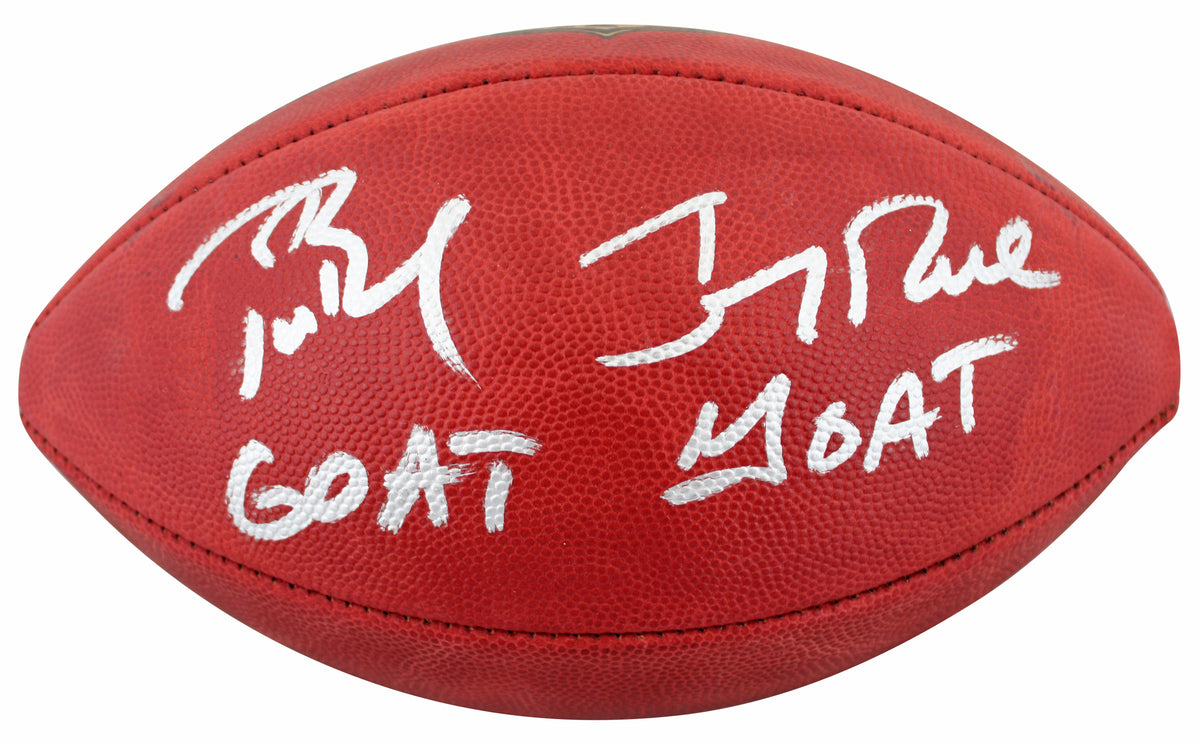 Tom Brady & Jerry Rice "Goat" Signed Official Wilson Nfl Football Fanatics LOA