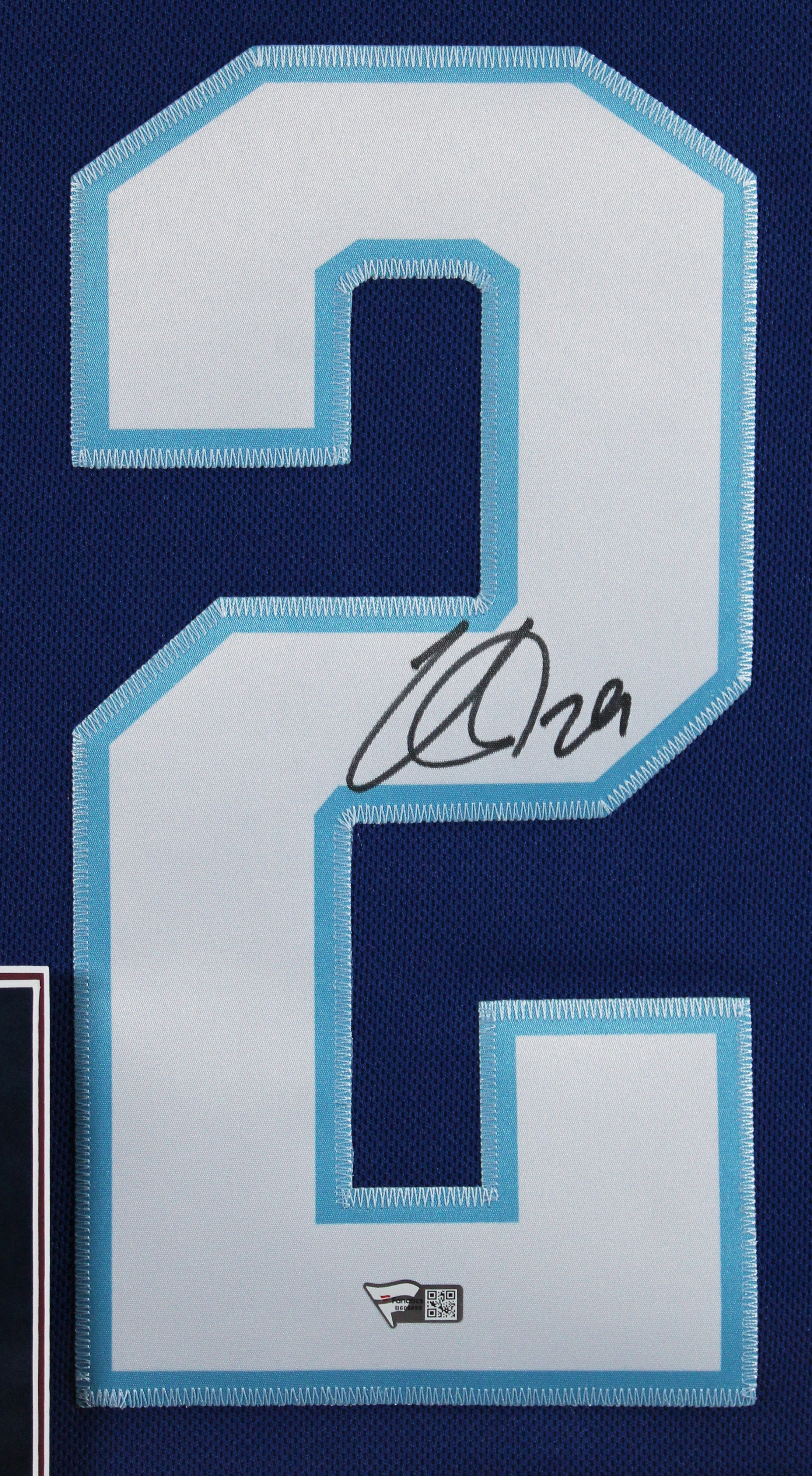 Avs Nathan MacKinnon Signed Blue Adidas ASG Framed Jersey w Fight Strap Fanatics