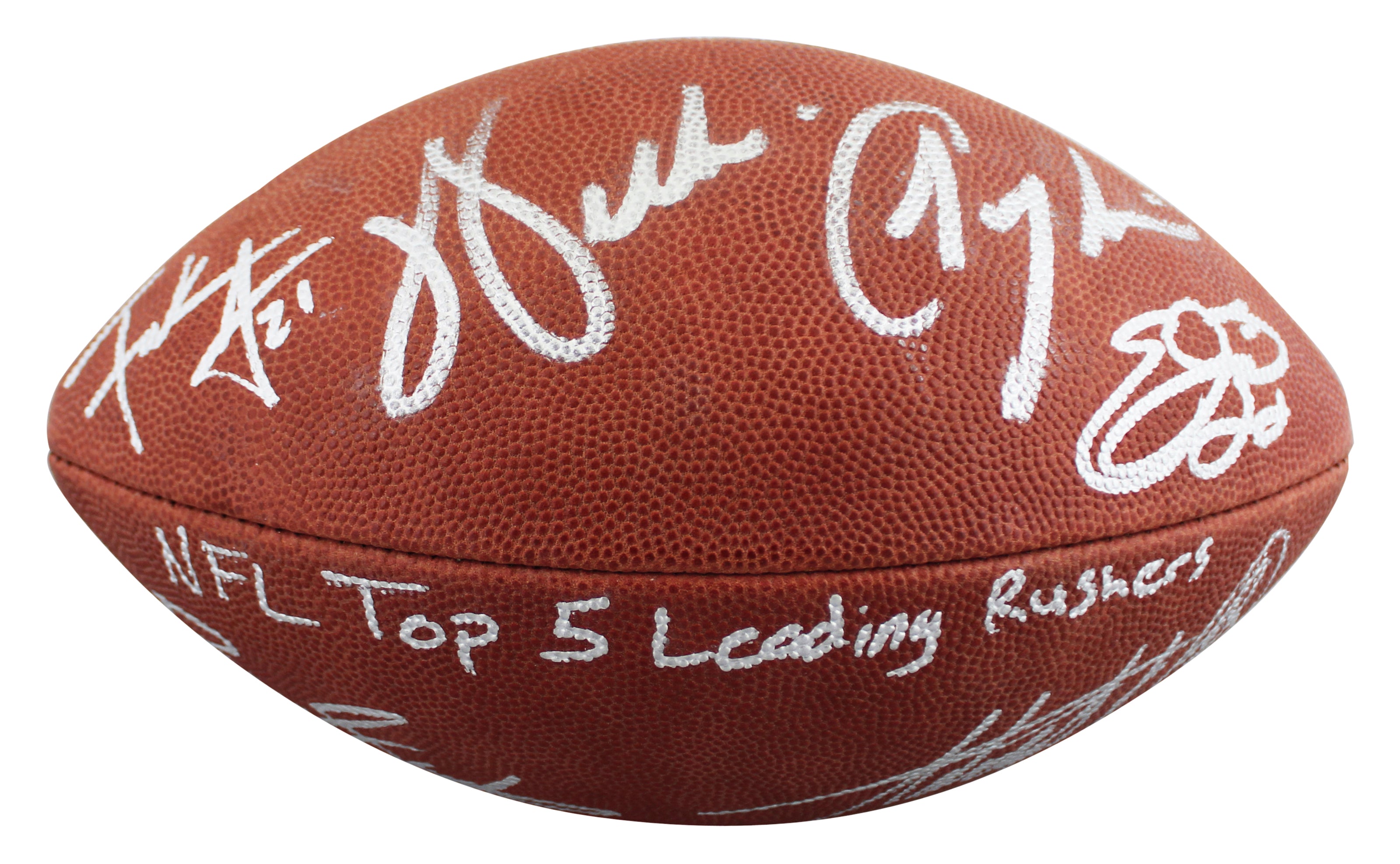 NFL Leading Rushers (5) Payton Smith Sanders Signed Official Nfl Football BAS 2