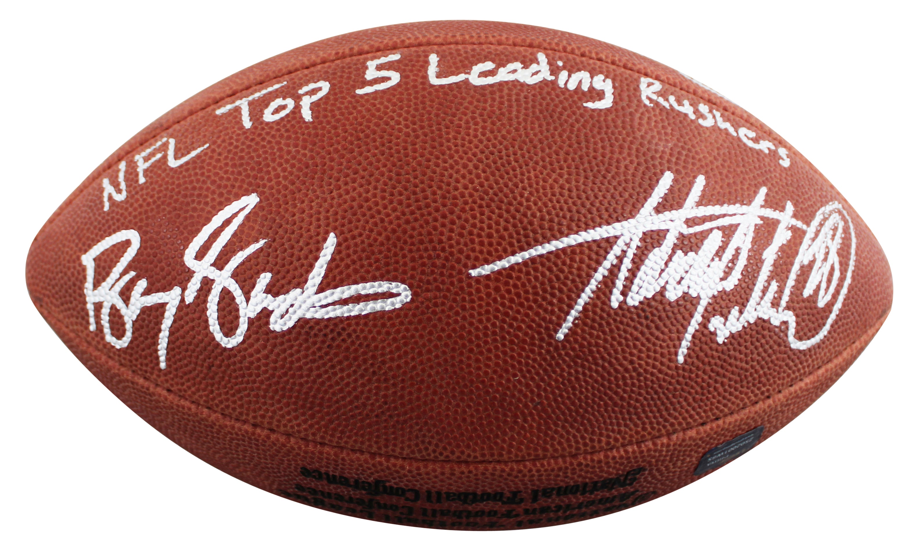 NFL Leading Rushers (5) Payton Smith Sanders Signed Official Nfl Football BAS 2