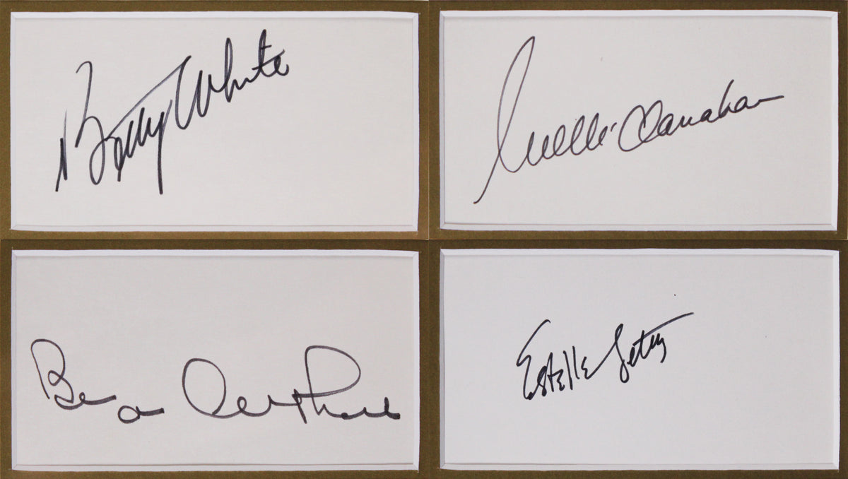 Golden Girls (4) White, Arthur, Getty & McClanahan Signed Framed Display BAS LOA