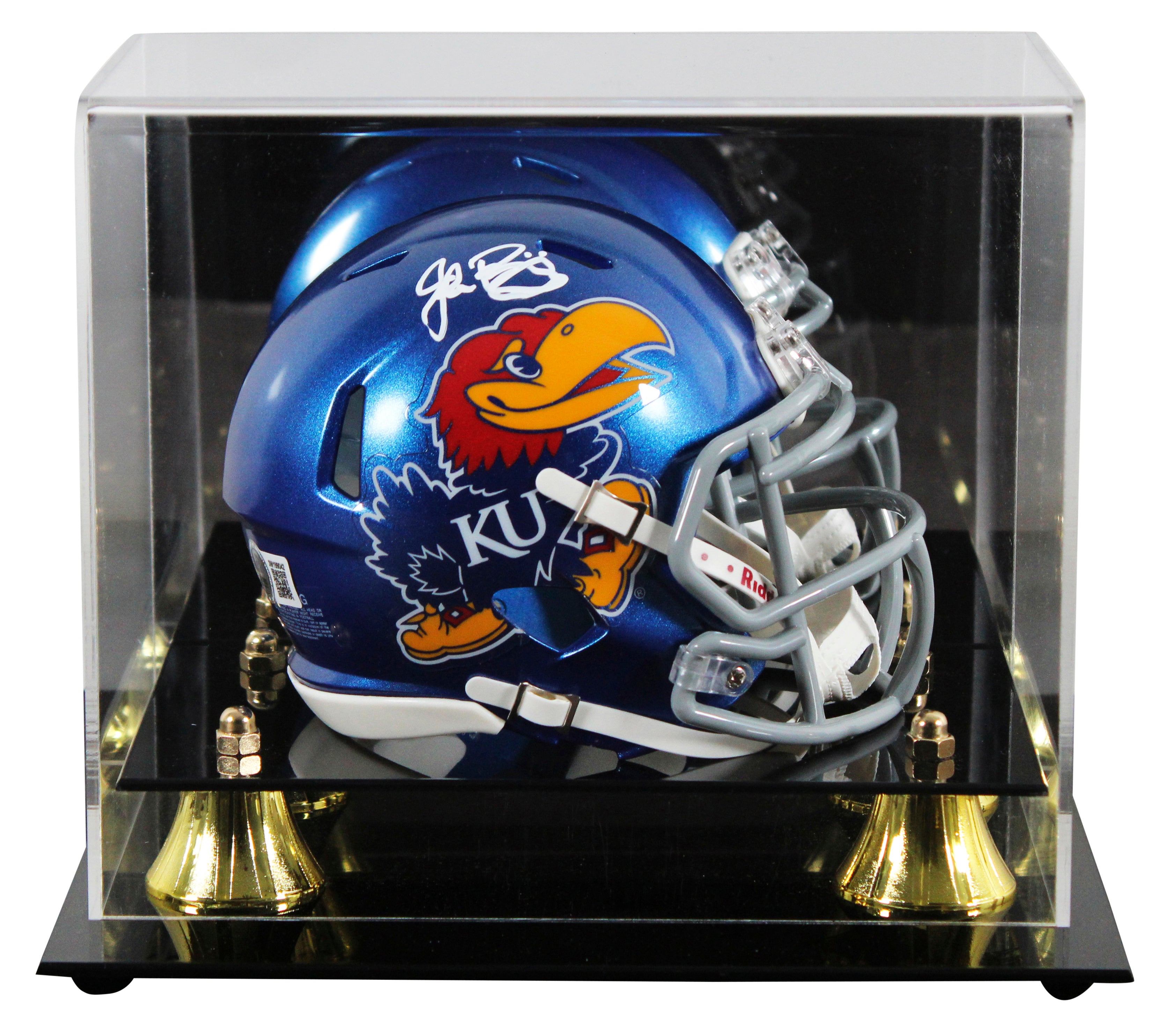 Kansas John Riggins Authentic Signed Speed Mini Helmet W/ Case BAS Witnessed