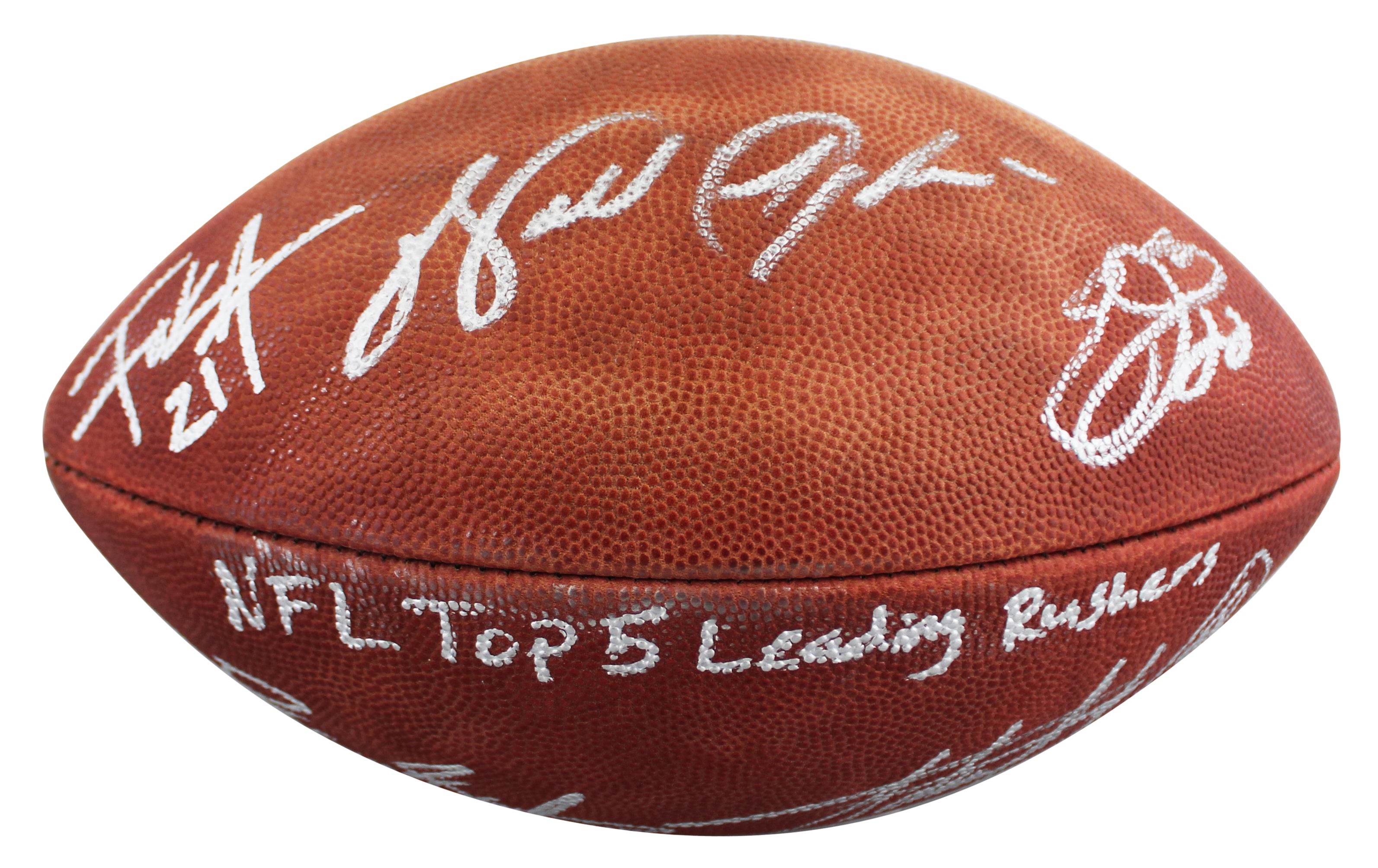 NFL Leading Rushers (5) Payton Smith Sanders Signed Official Nfl Football BAS 3