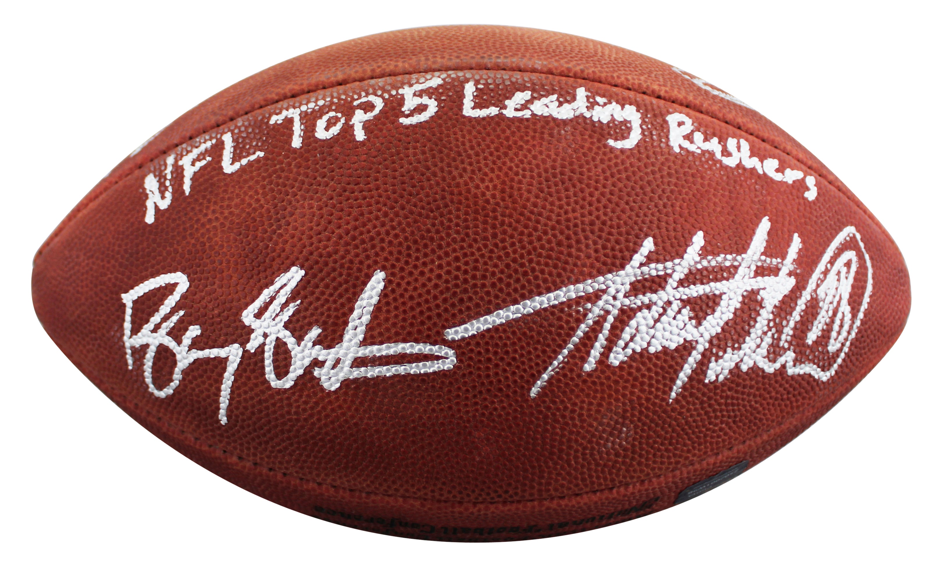 NFL Leading Rushers (5) Payton Smith Sanders Signed Official Nfl Football BAS 3