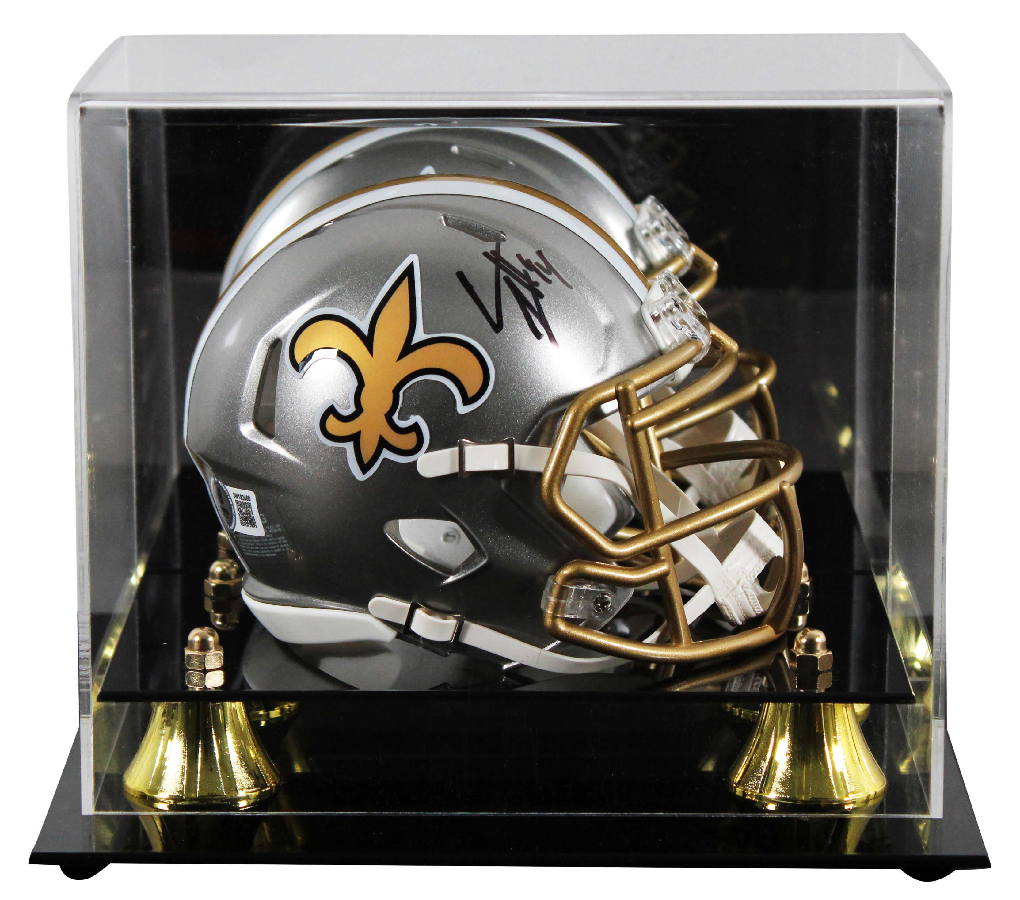 Saints Cameron Jordan Signed Flash Speed Mini Helmet W/ Case BAS Witnessed