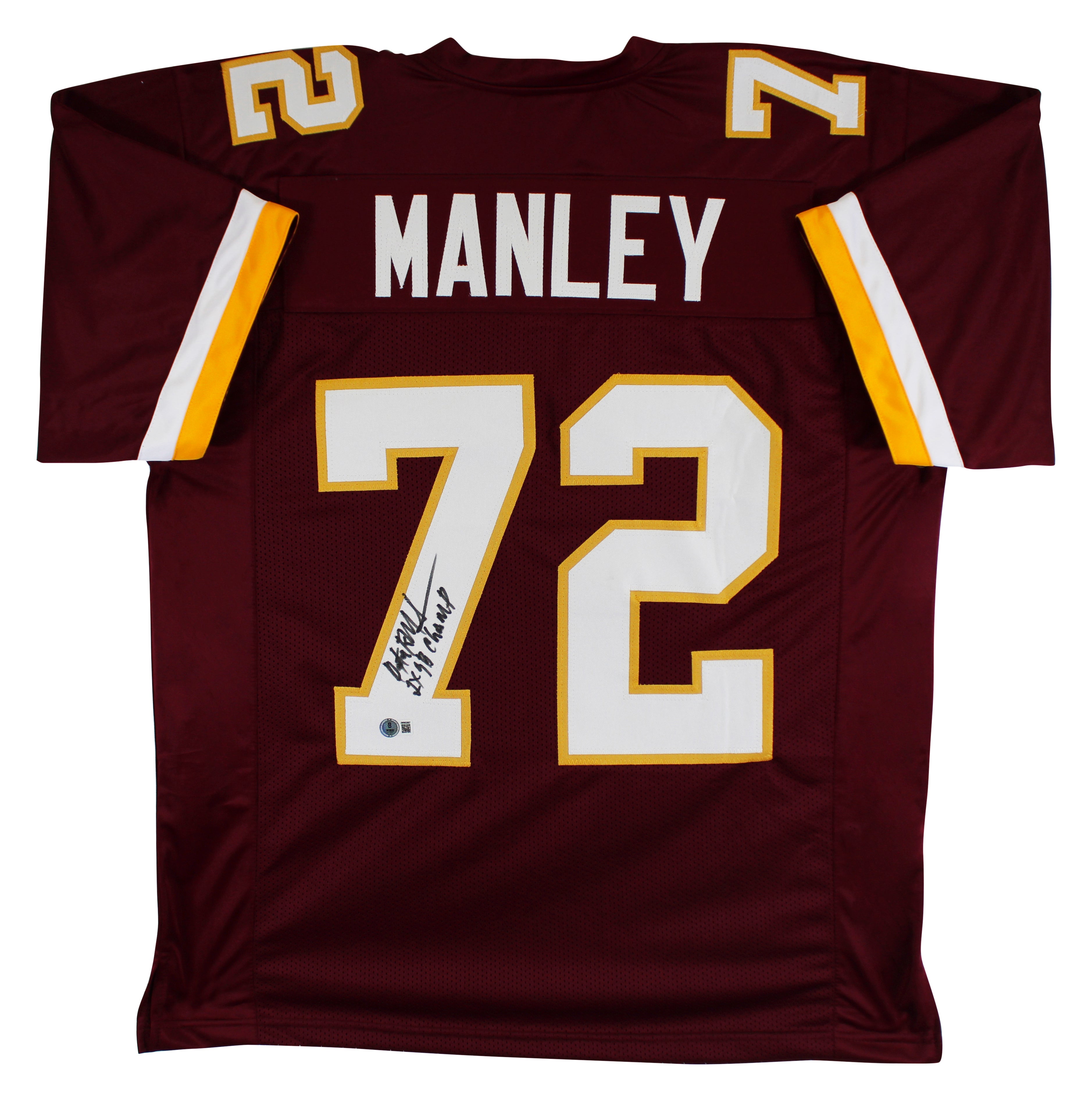 Dexter Manley "2x SB Champ" Authentic Signed Maroon Pro Style Jersey BAS Witness