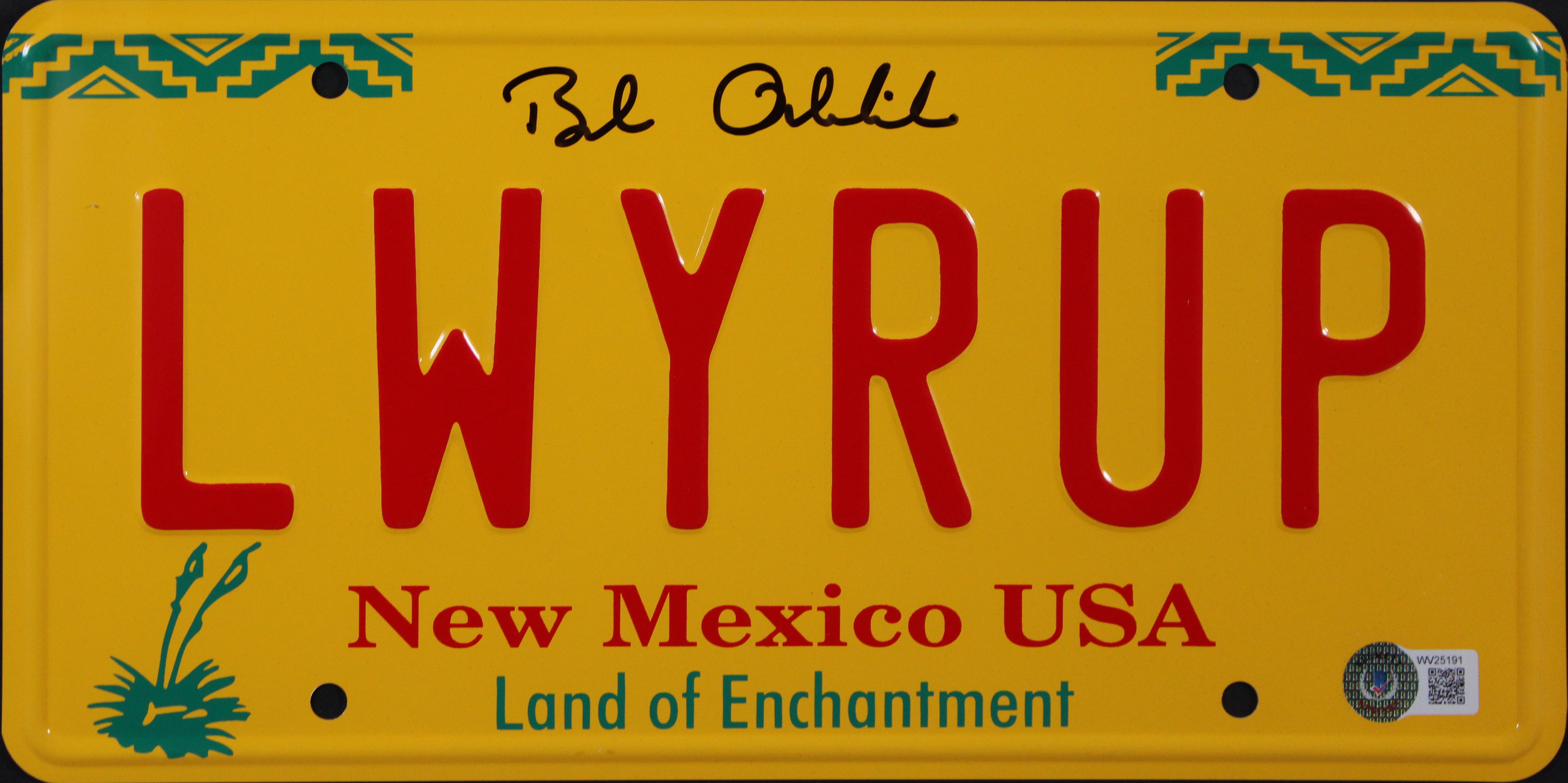 Bob Odenkirk Better Call Saul Authentic Signed License Plate Framed Display BAS